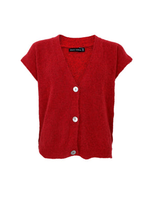 BCDELL schwere Strickweste - Rot