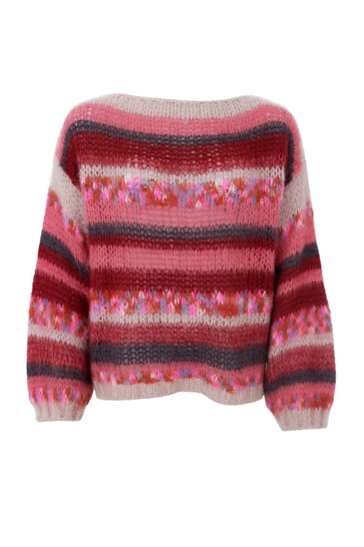 BCFONTANA Pullover mit mehreren Streifen - Beere