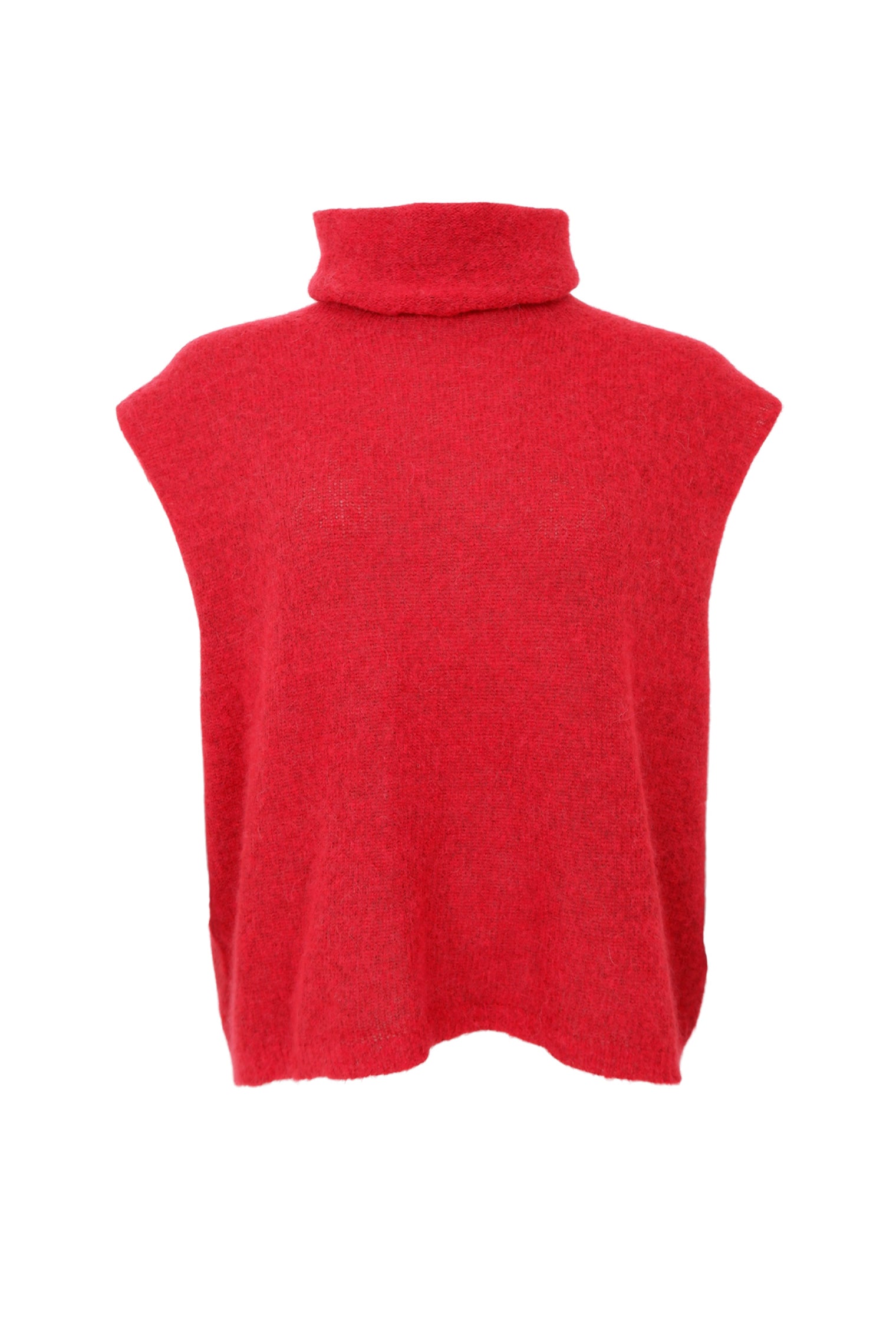 BCDELL Rollkragen-Strickweste - Rot