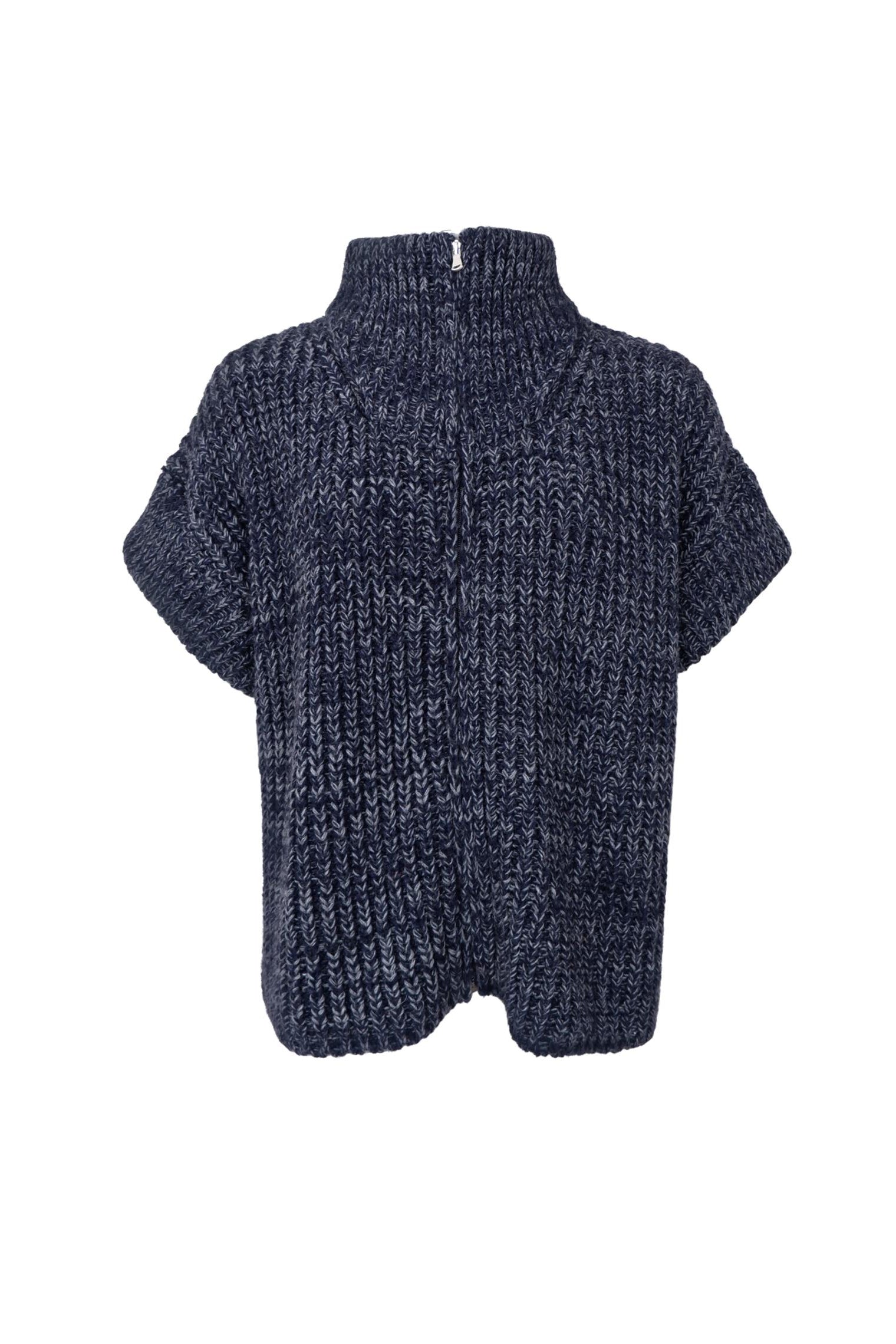 BCDREW Strickweste mit Reißverschluss – Marineblau