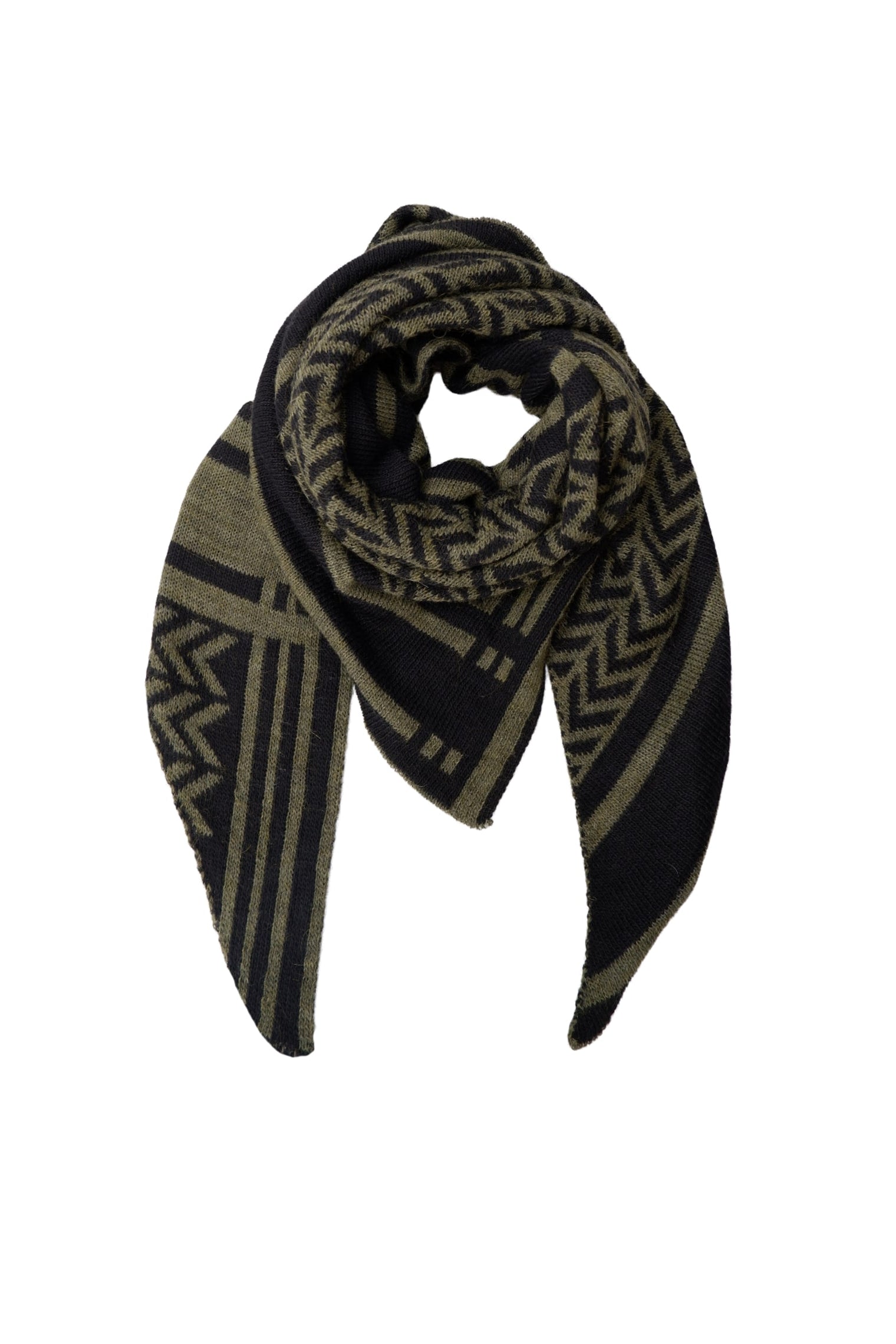 BCBEX triangle scarf - Army - Black Colour