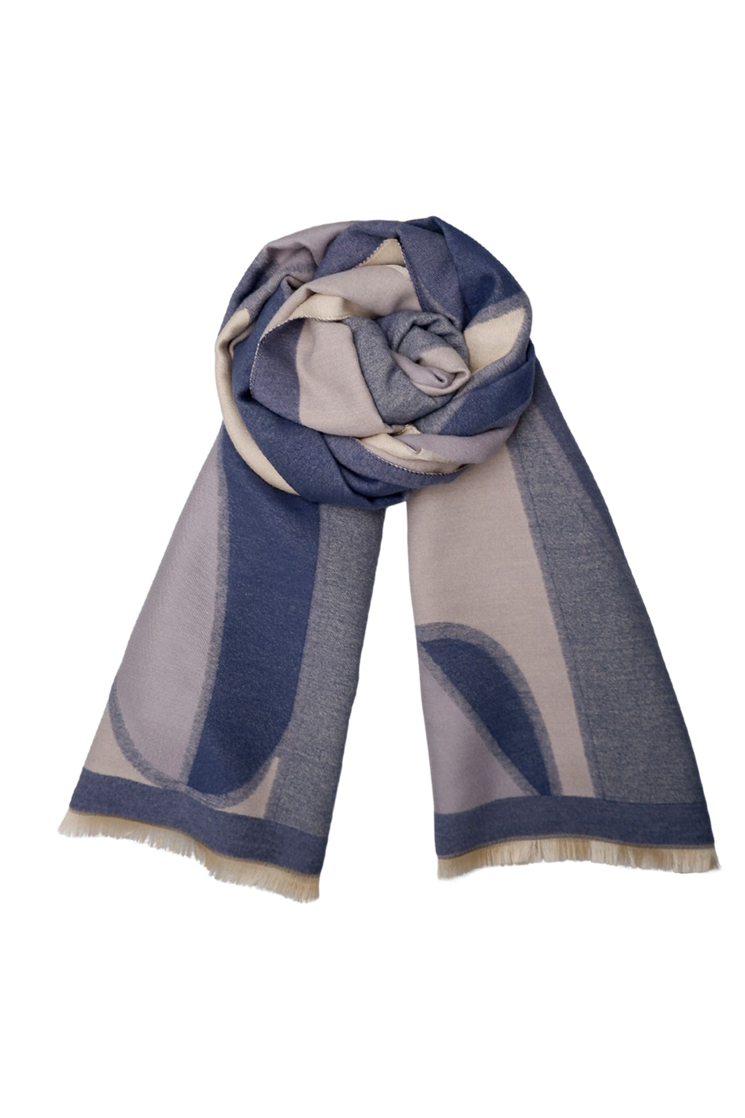 BCSANNE winter scarf - Blue - Black Colour