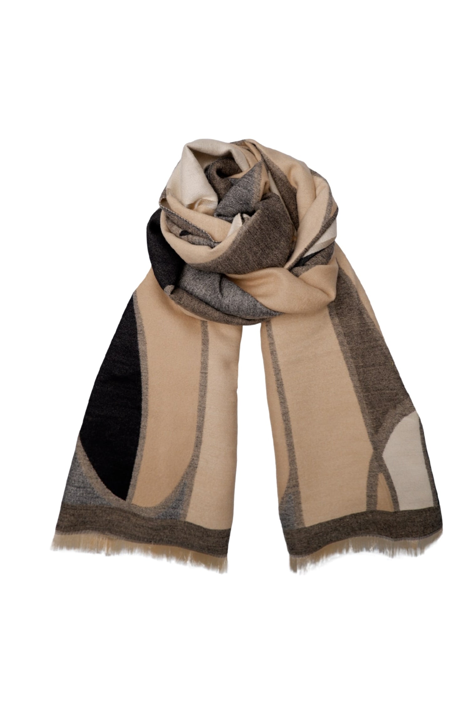 BCSANNE winter scarf - Frappe - Black Colour