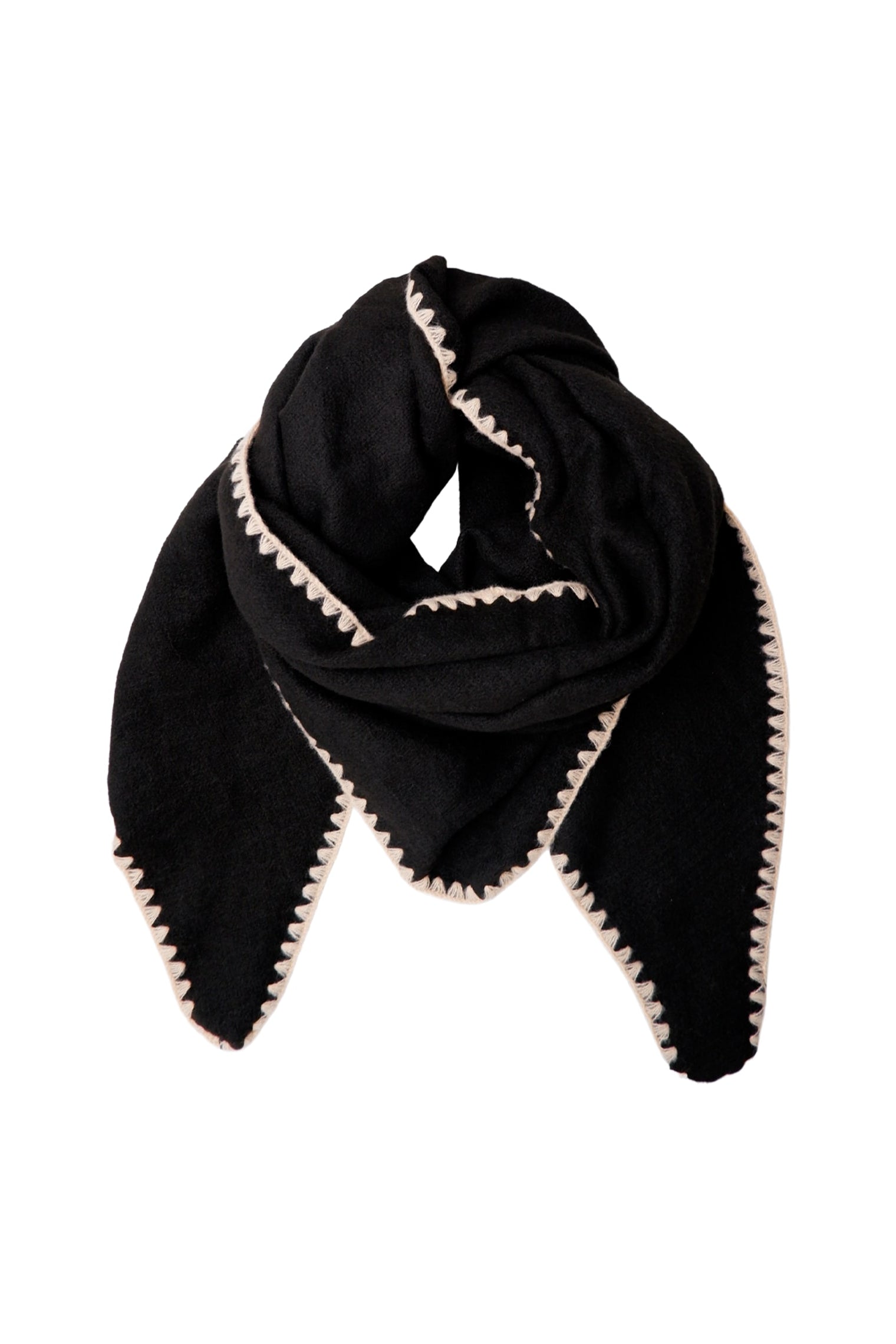 BCIDA triangle winter scarf - Black - Black Colour