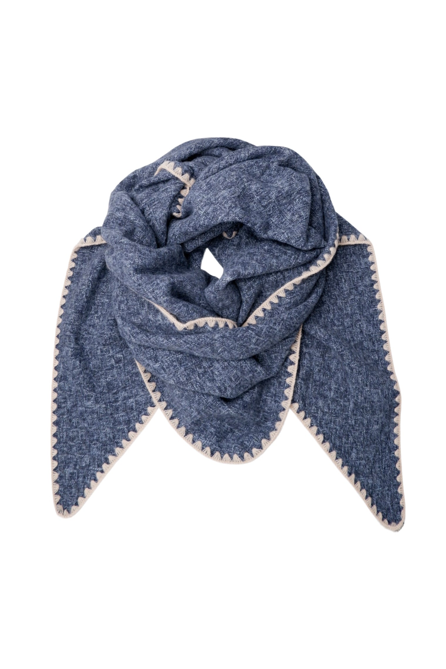 BCIDA triangle winter scarf - Blue - Black Colour