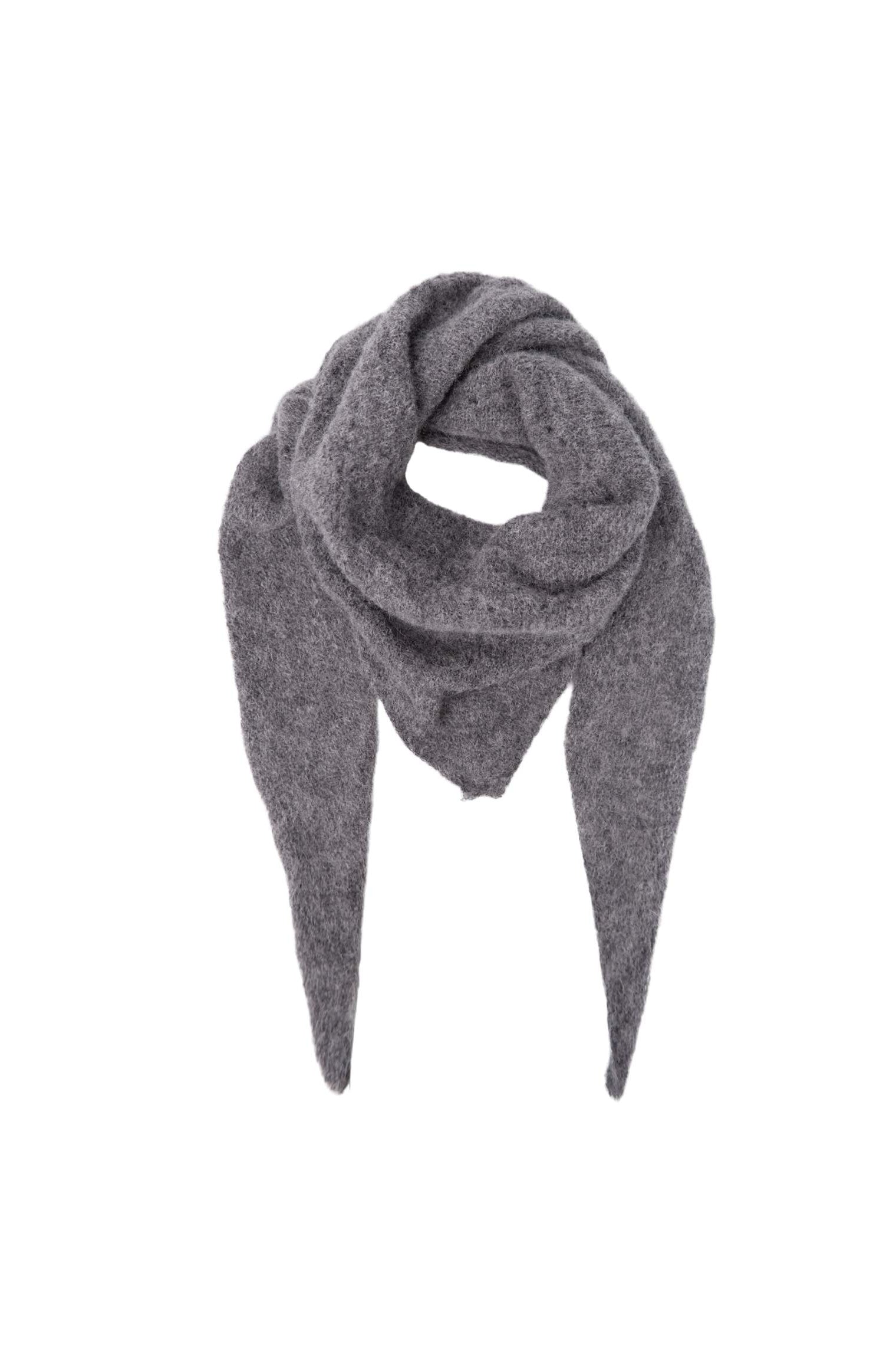 BCDELL gestrickter Minischal - Graumeliert