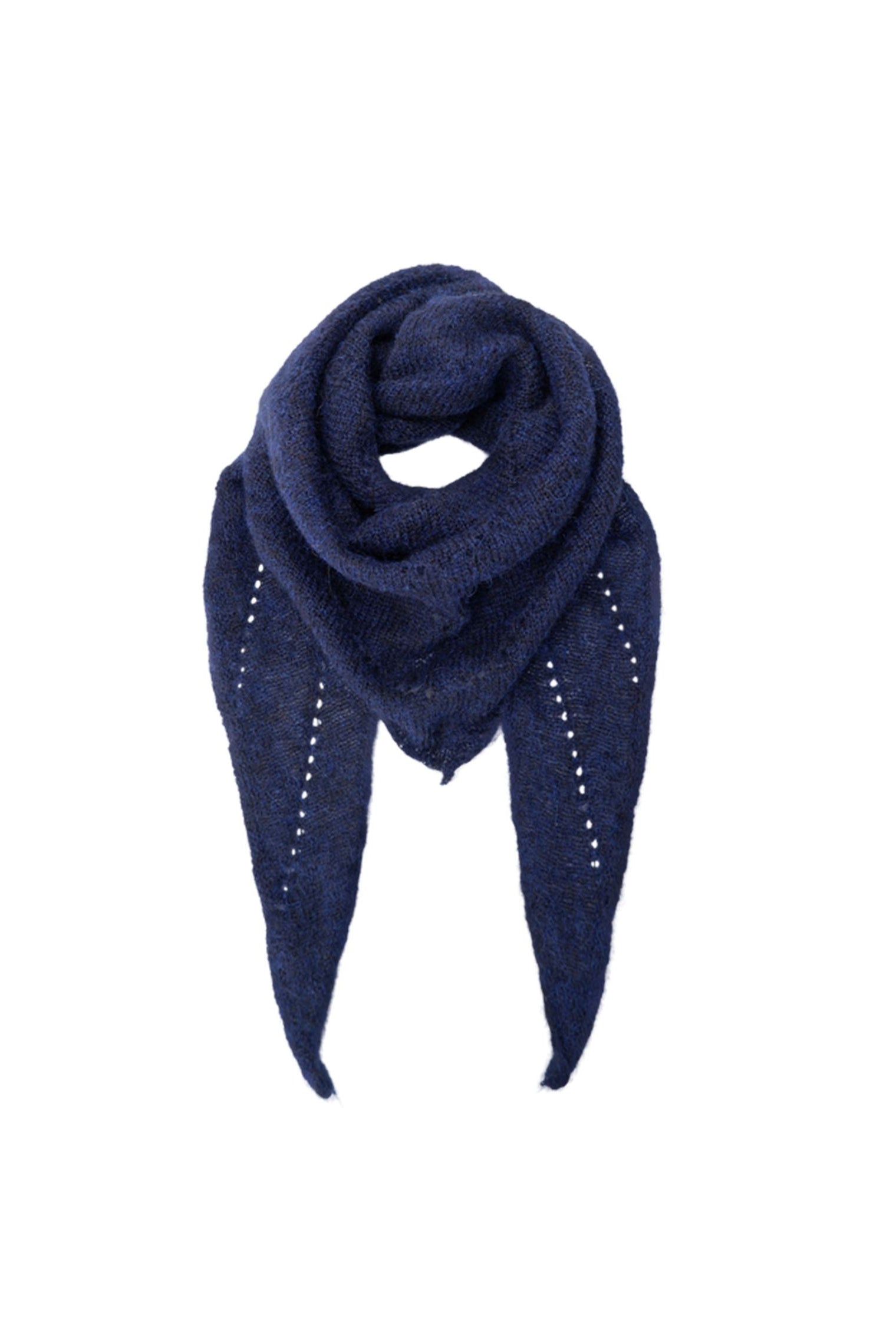 BCDELL gestrickter Minischal - Marineblau