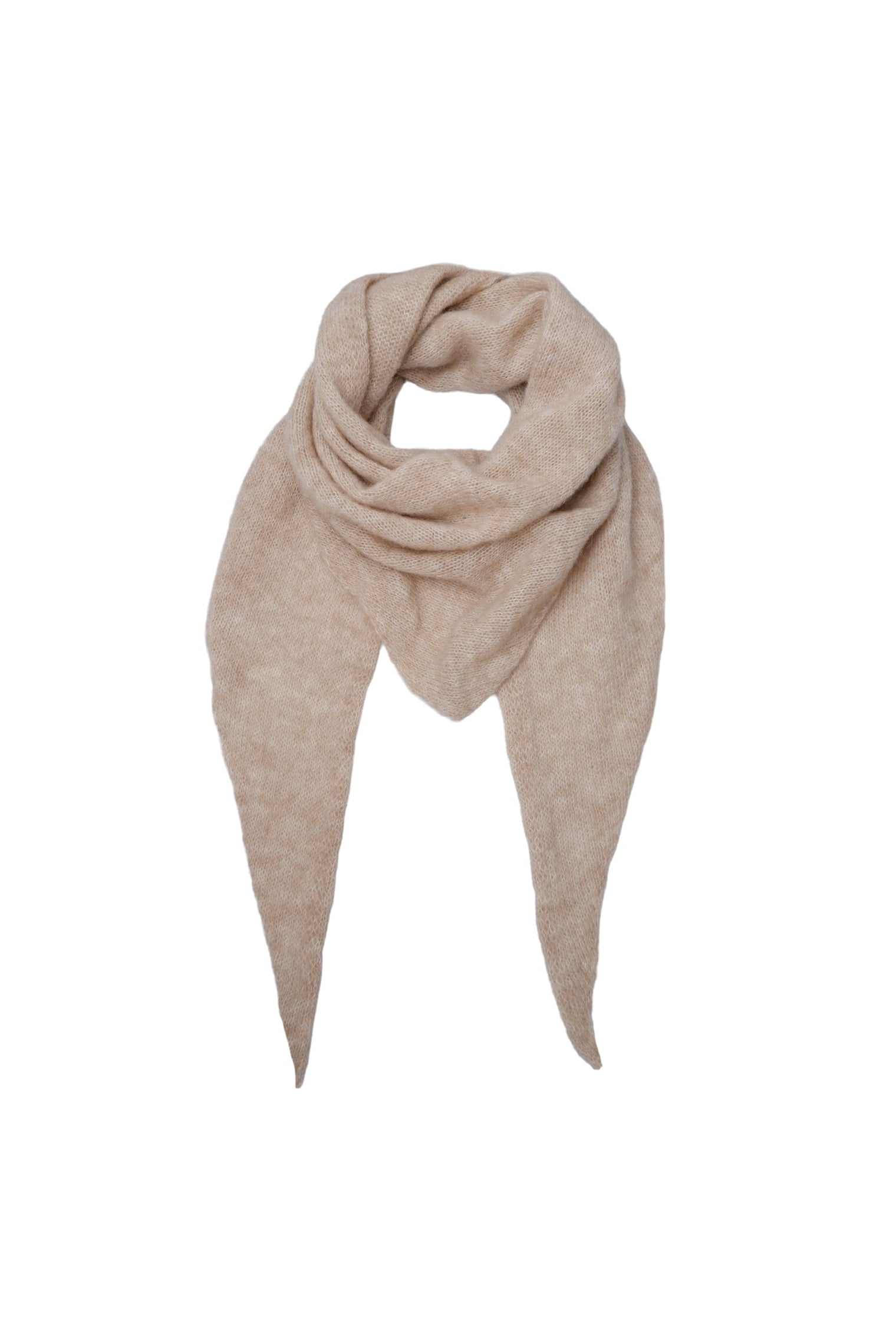 BCDELL knitted medium scarf - Natural - Black Colour