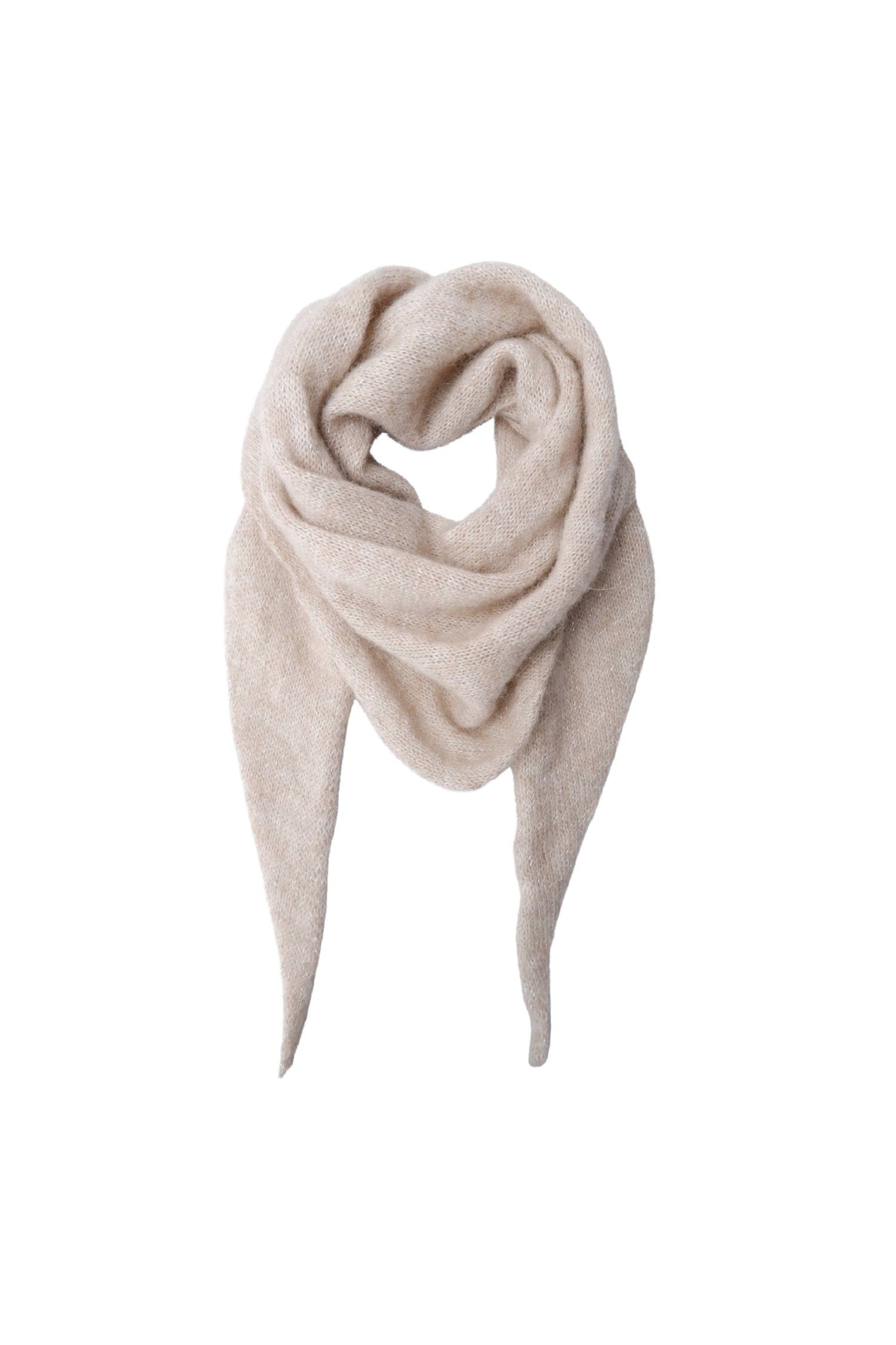 BCDELL knitted glitter scarf - Nature - Black Colour