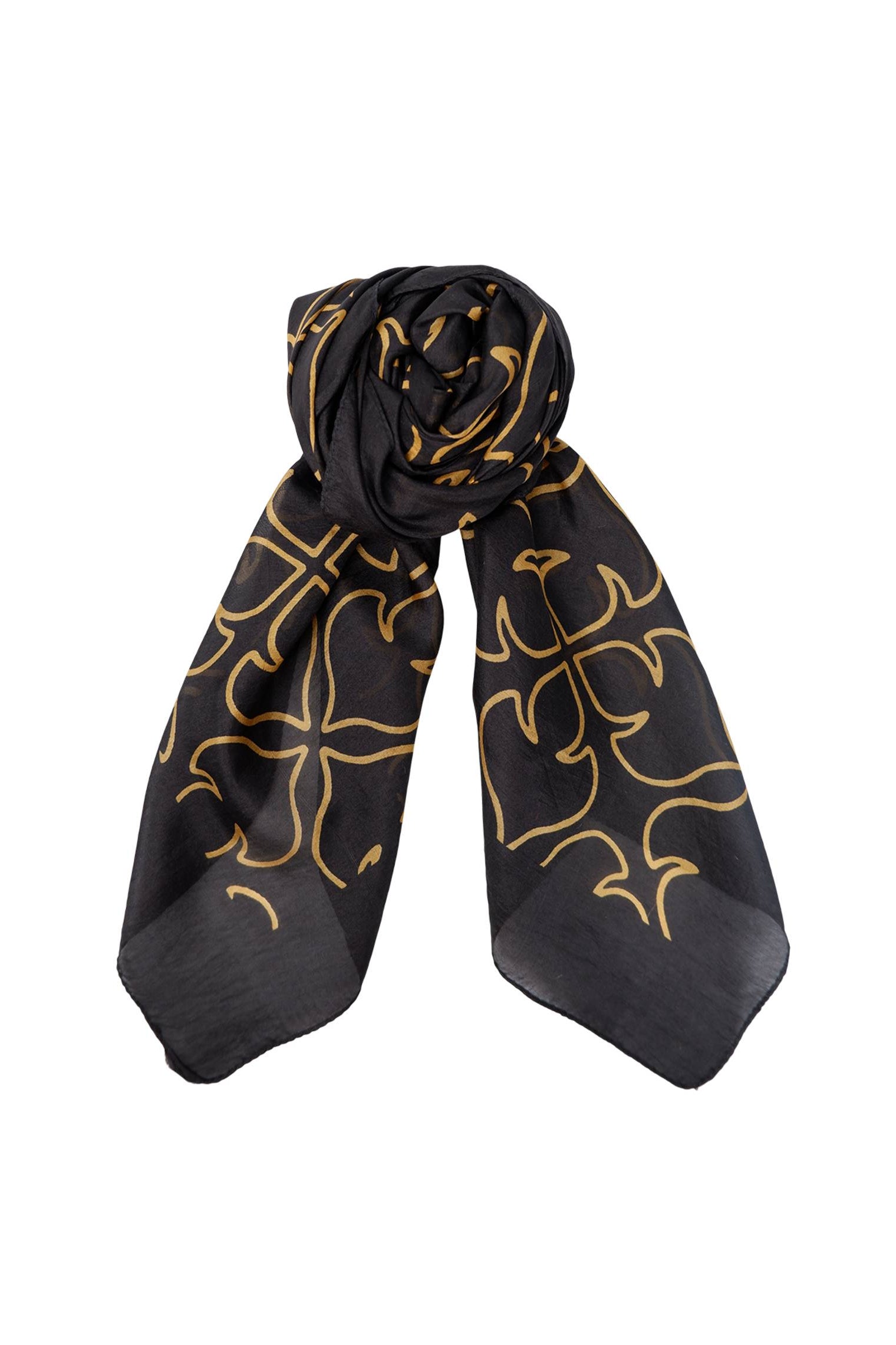 BCELONA Seidenschal - Black Deco
