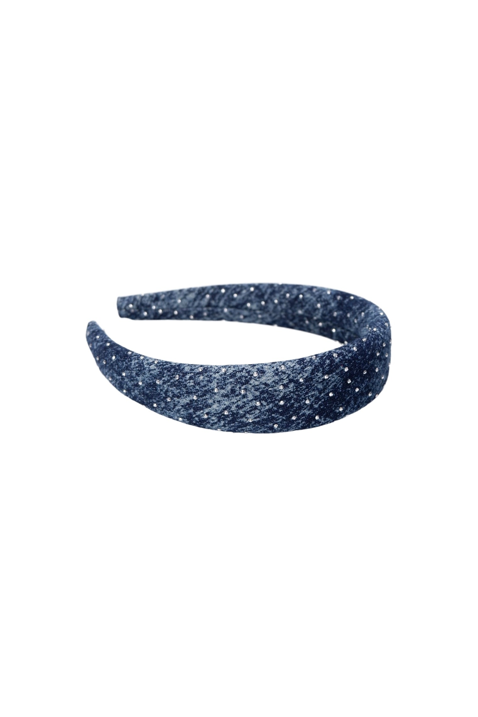 BCSIF Jeans-Stirnband mit Steinen – Dunkelblau