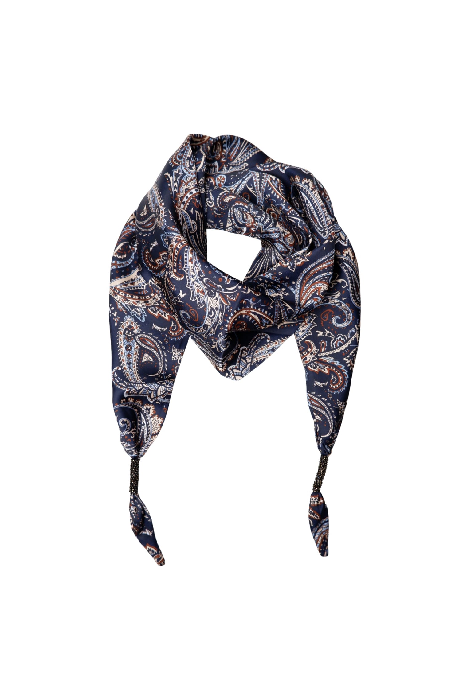 BCFENELLA Minischal doppellagig - Navy Paisley