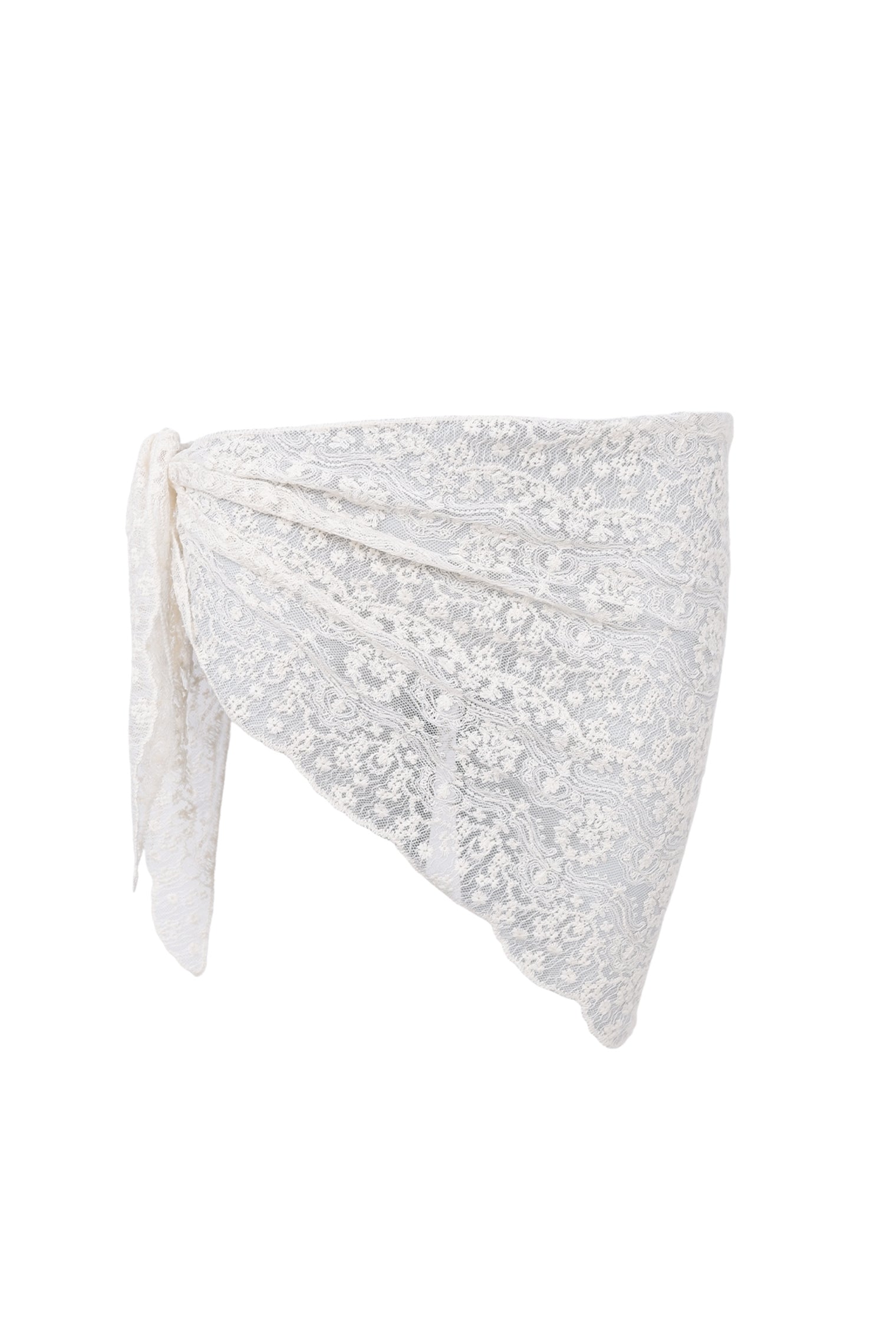 BCFARIANNA Dreieckstuch aus Spitze - Off White