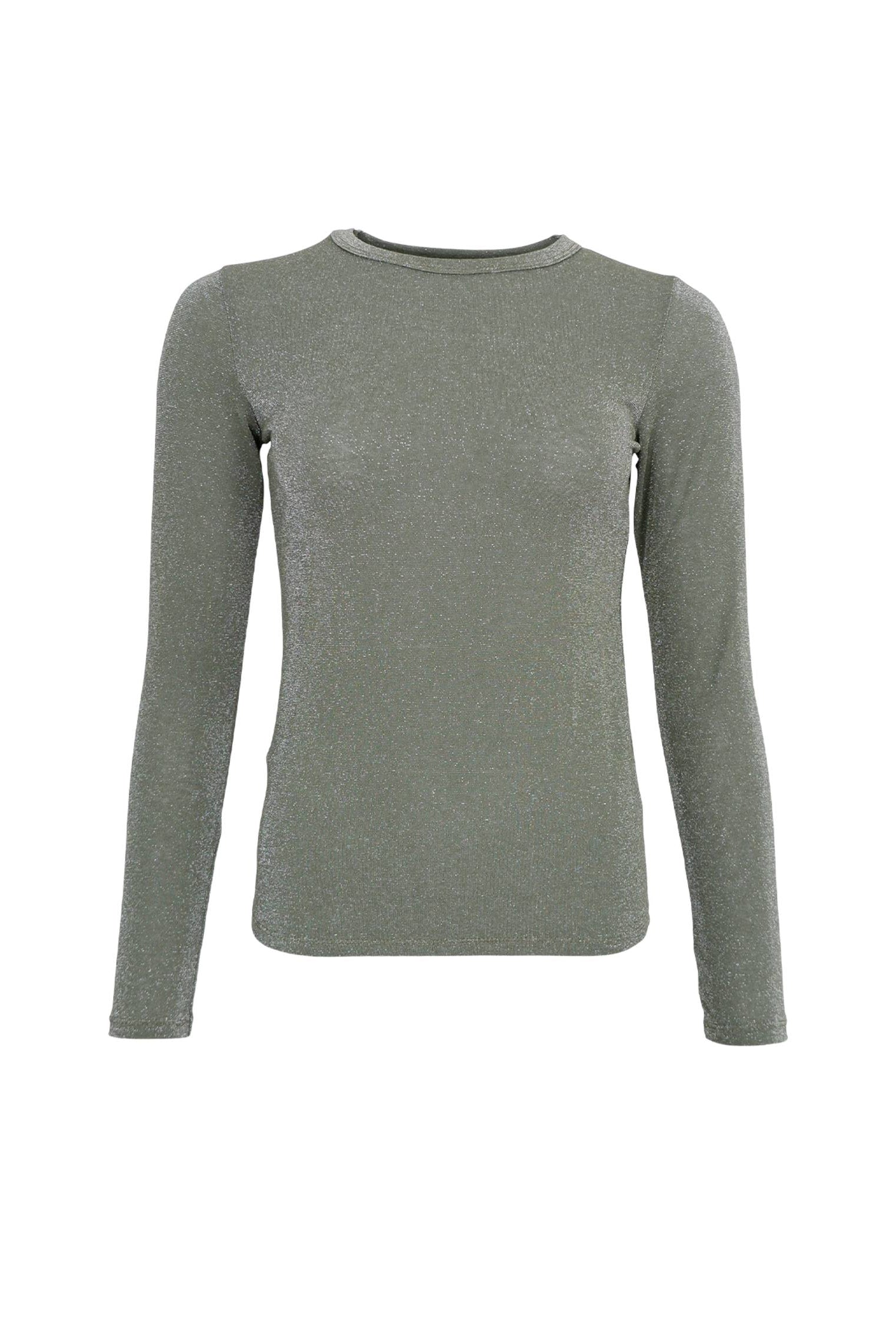 BCFAYE Lurex Bluse - Oliv