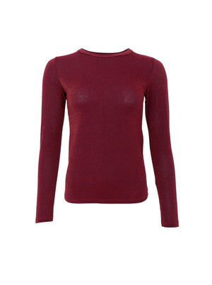 BCFAYE Lurex Bluse - Pflaume