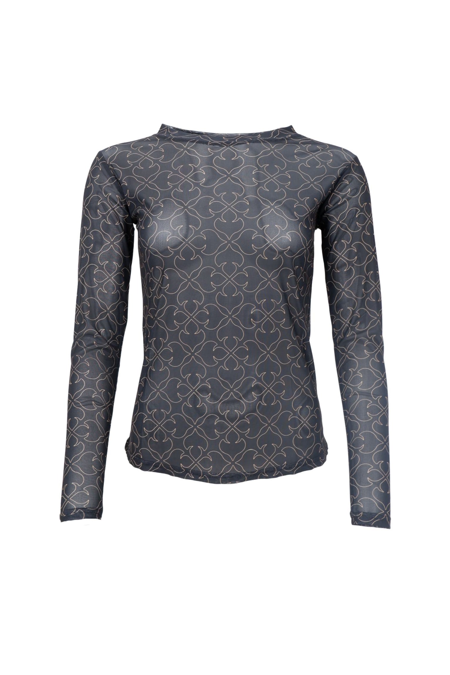 BCANNIE Netzbluse - Black Deco