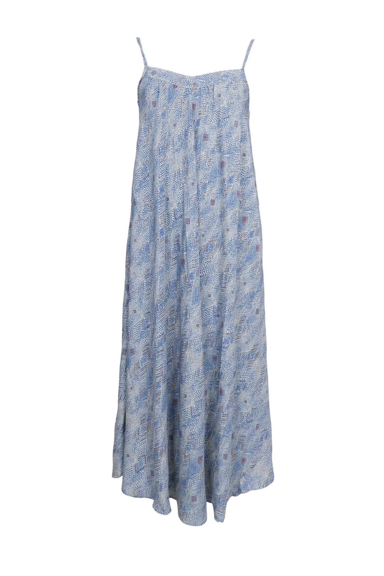 BCLUNA Vea Trägerkleid - Blaues Argyle