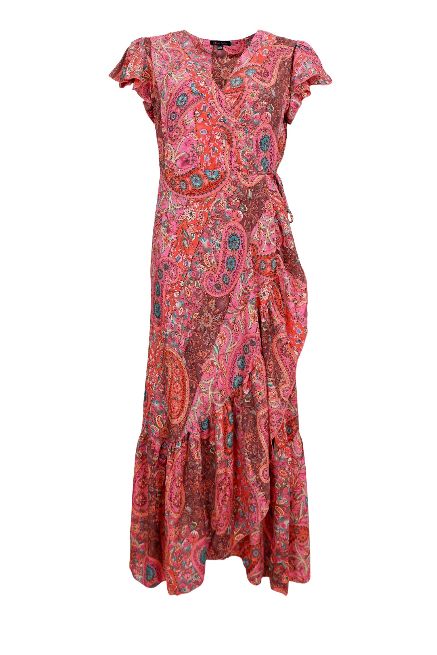 BCLUNA ausgestelltes Wickelkleid – Scarlett Berry