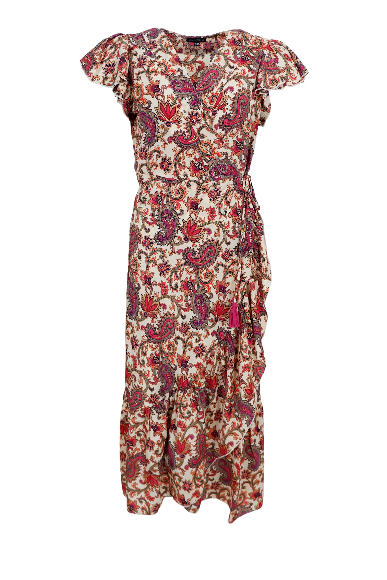 BCLUNA ausgestelltes Wickelkleid – Vivid Rouge