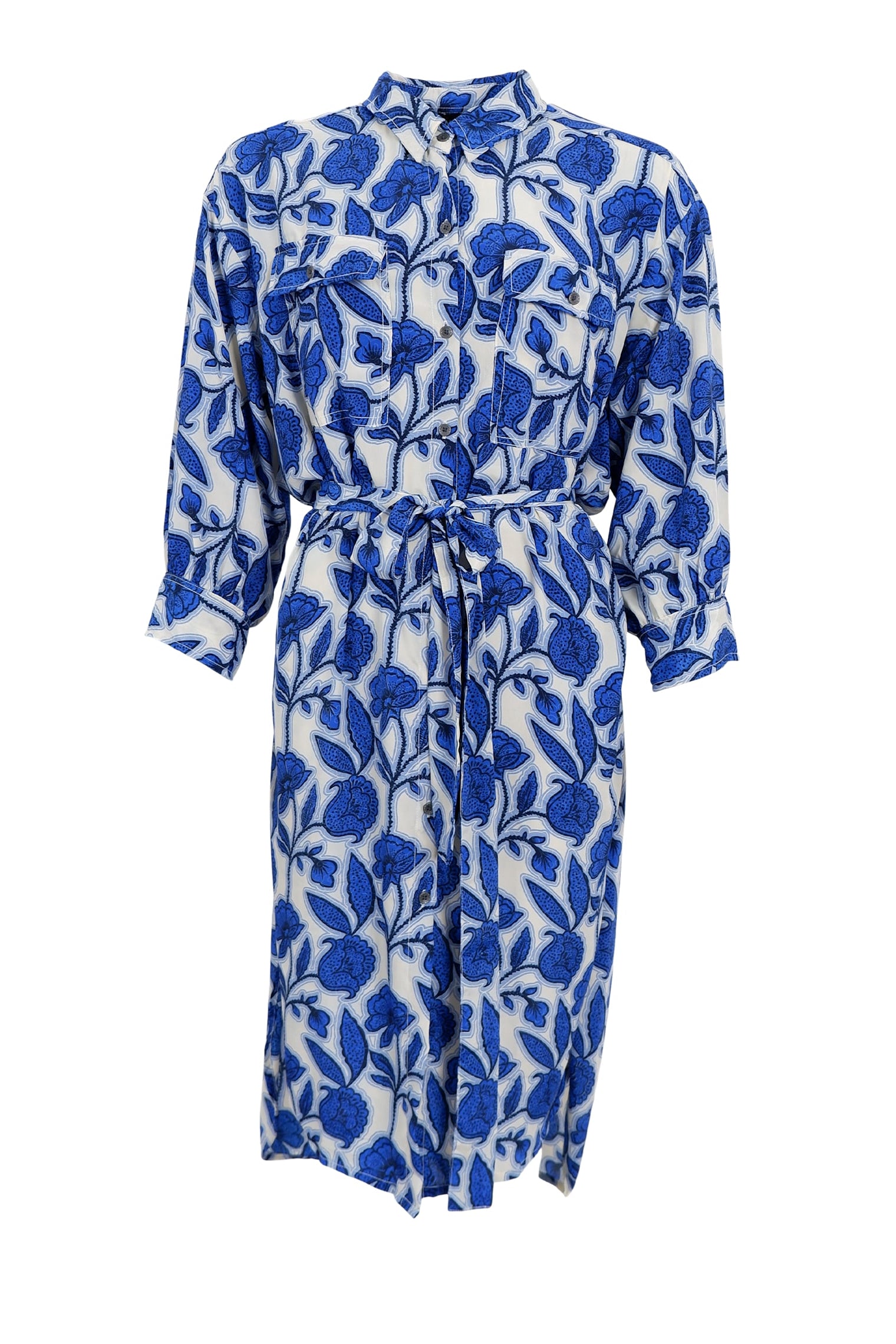 BCLUNA Hemdblusenkleid mit Tasche – Urban Blue