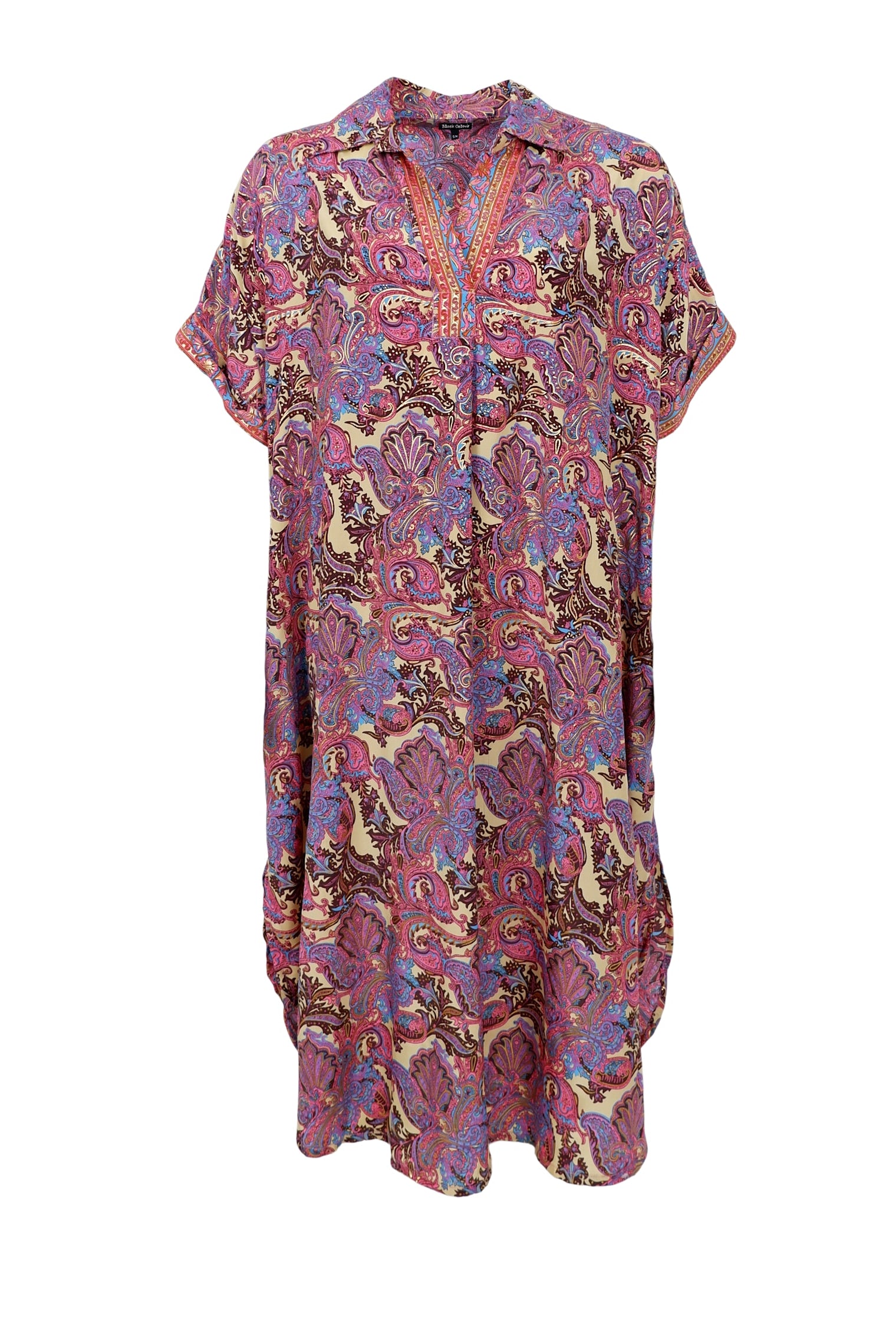 BCLUNA kurzärmlige Kaftan-Tunika – Royal Berry
