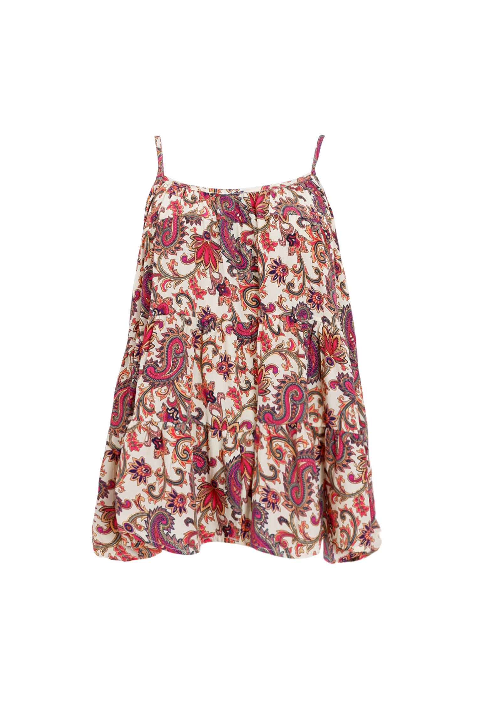 BCLUNA Top mit ausgestellten Trägern – Vivid Rouge