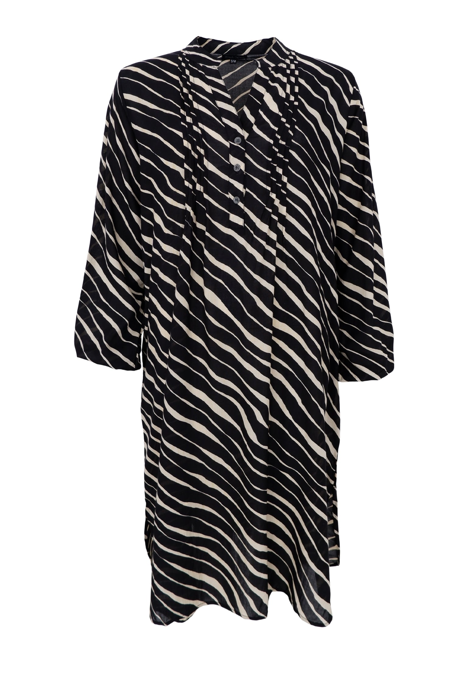 BCSTELLA Plissee-Tunikakleid - Schwarzes Zebra