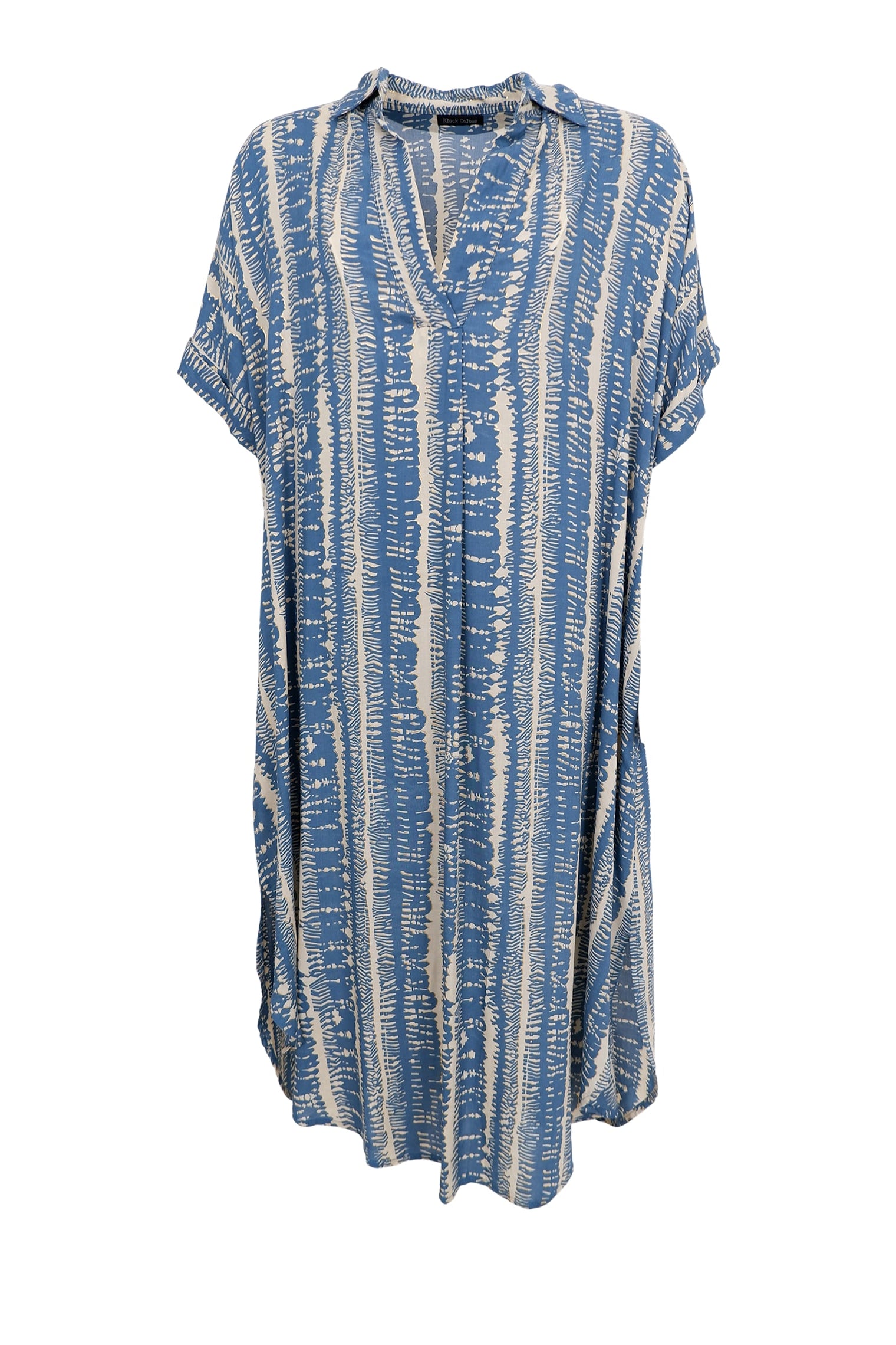BCSTELLA kurzärmliges Kaftan-Tunikakleid – Balance Blue