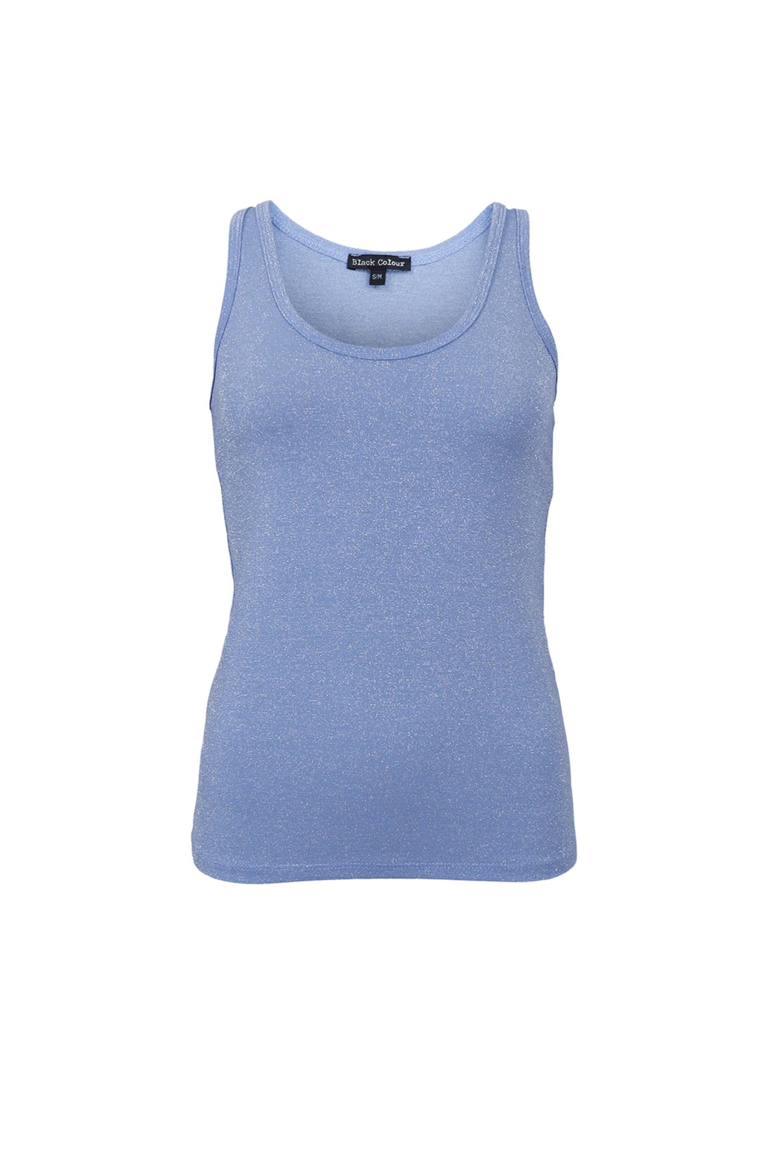 BCFAYE Lurex Top - Hellblau
