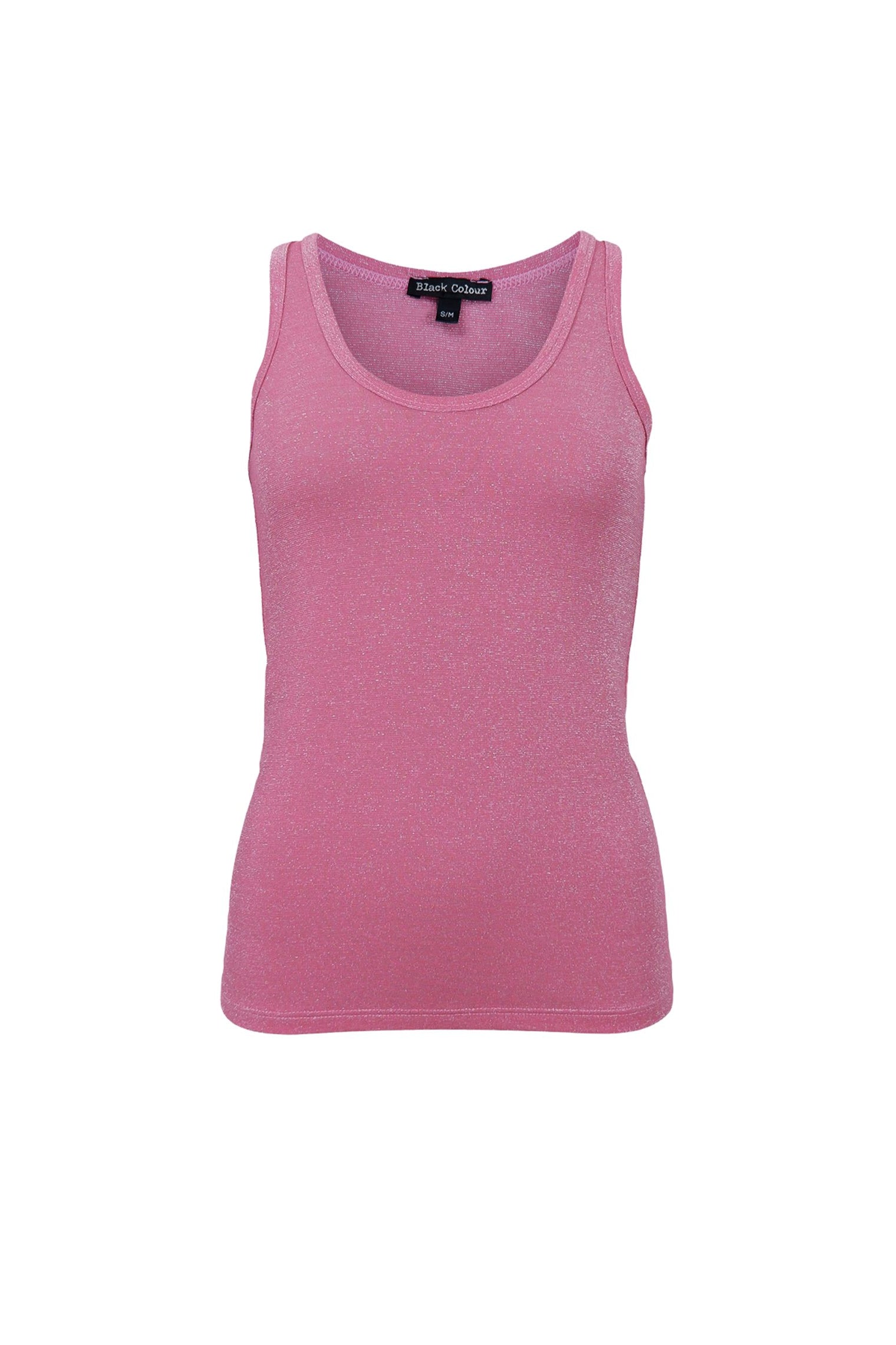 BCFAYE Lurex Top - Zartrosa