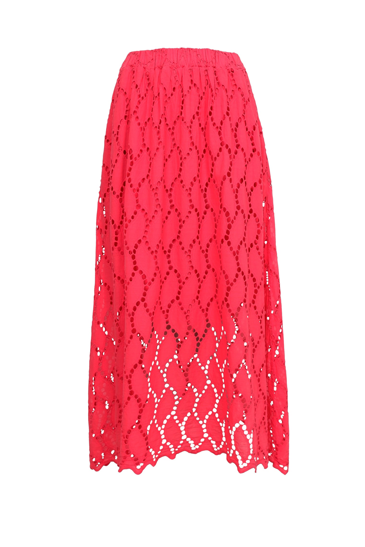 BCFREYA Spitzenrock mit Cut-Outs - Rot