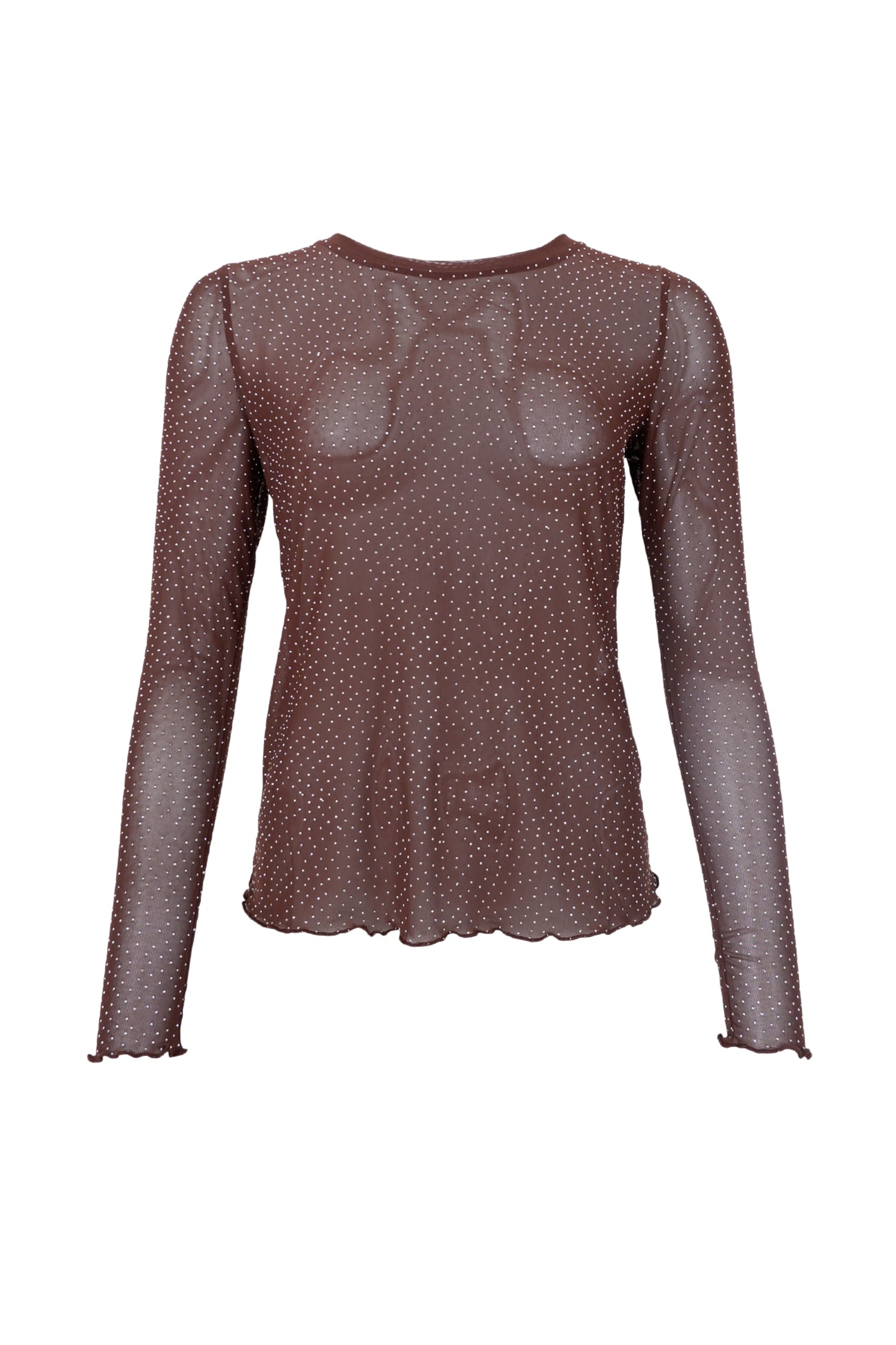 BCALEXIS T-Shirt mit Steinen - Kaffee