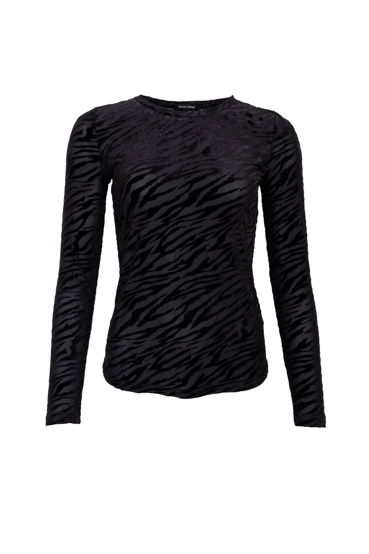 BCZENIA Mesh-Bluse - Schwarz