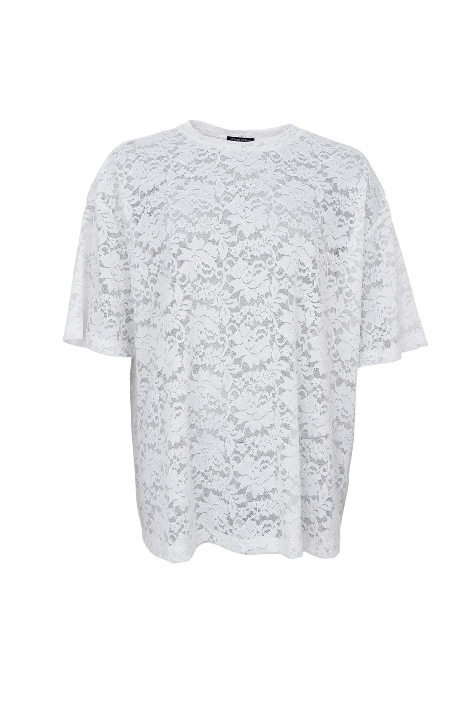 BCROXIE Spitzen-T-Shirt - Weiß