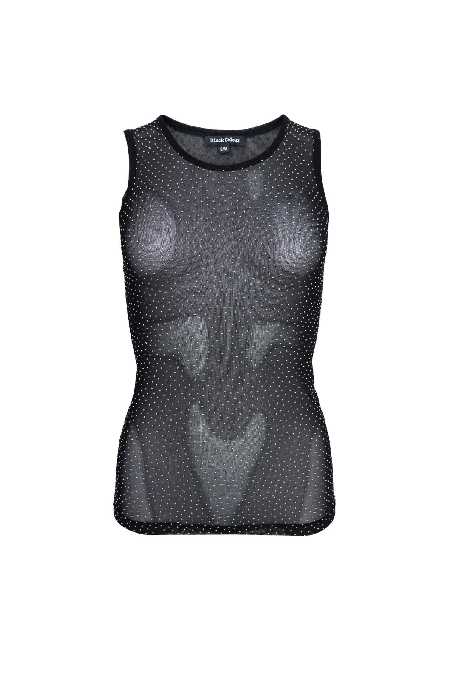 BCALEXIS Mesh-Tanktop - Schwarz