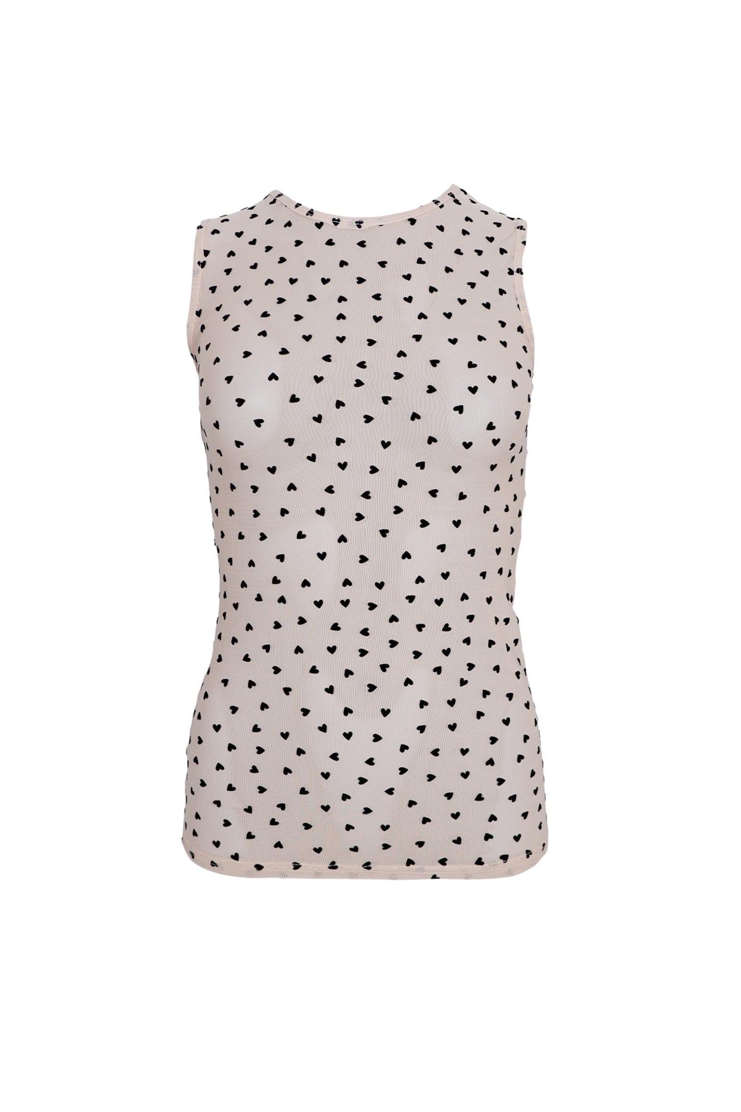 BCISOLE Love Mesh-Tanktop - Nude Heart