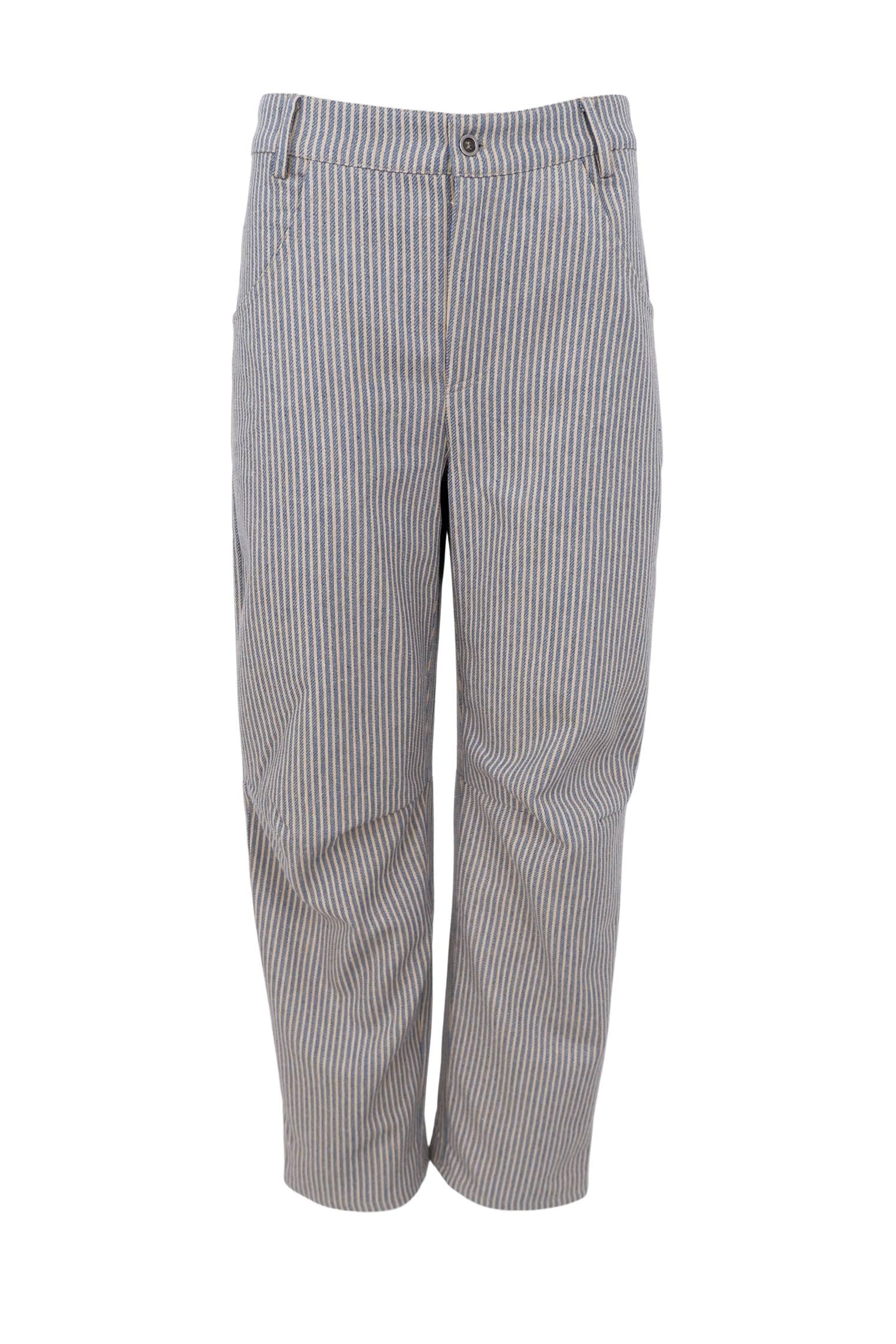 BCROSS gestreifte Jeans – Blau gestreift