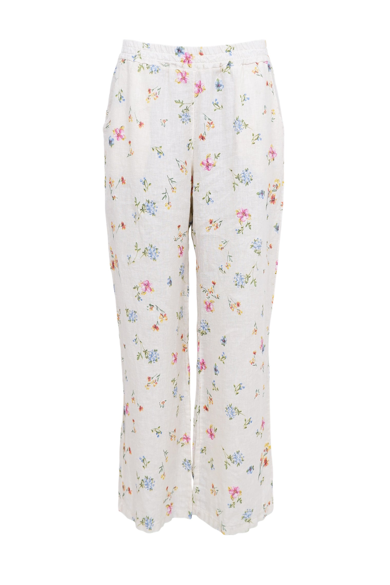 BCMELINA weite Leinenhose - Blume