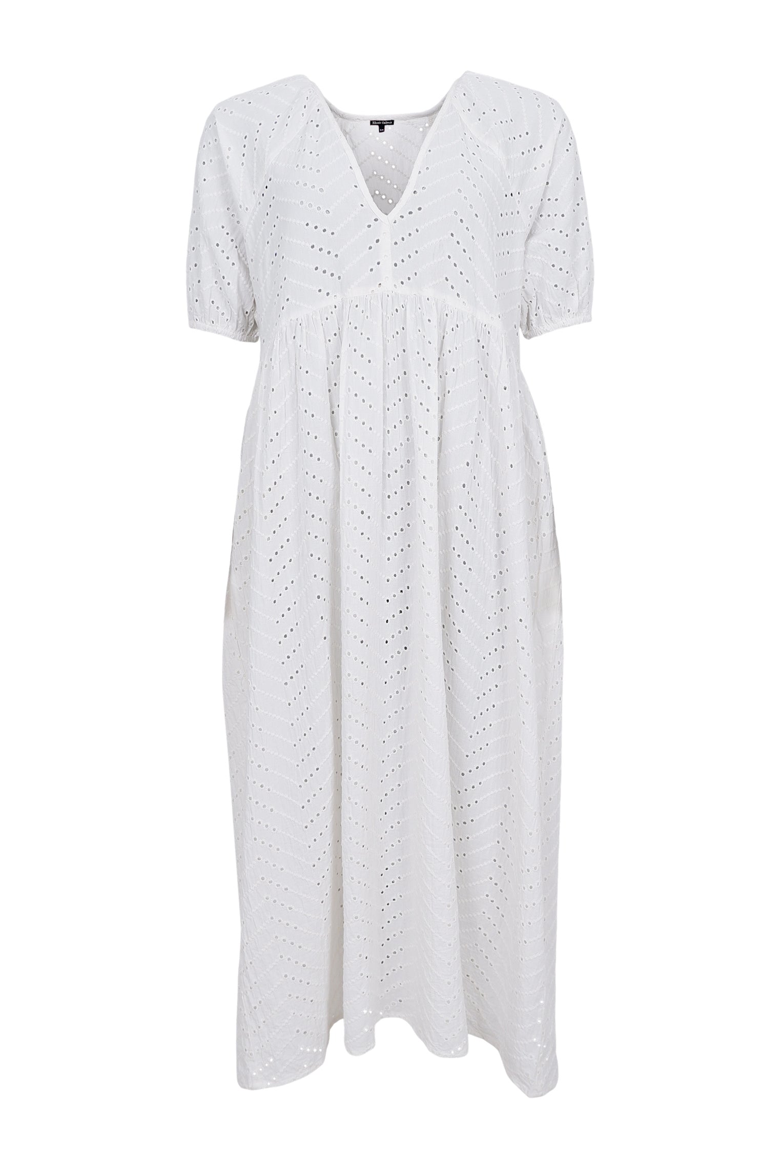 BCJULIA Kleid mit Anglaise-Stickerei – Weiß