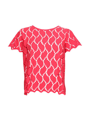 BCFREYA SS T-Shirt-Bluse - Rot