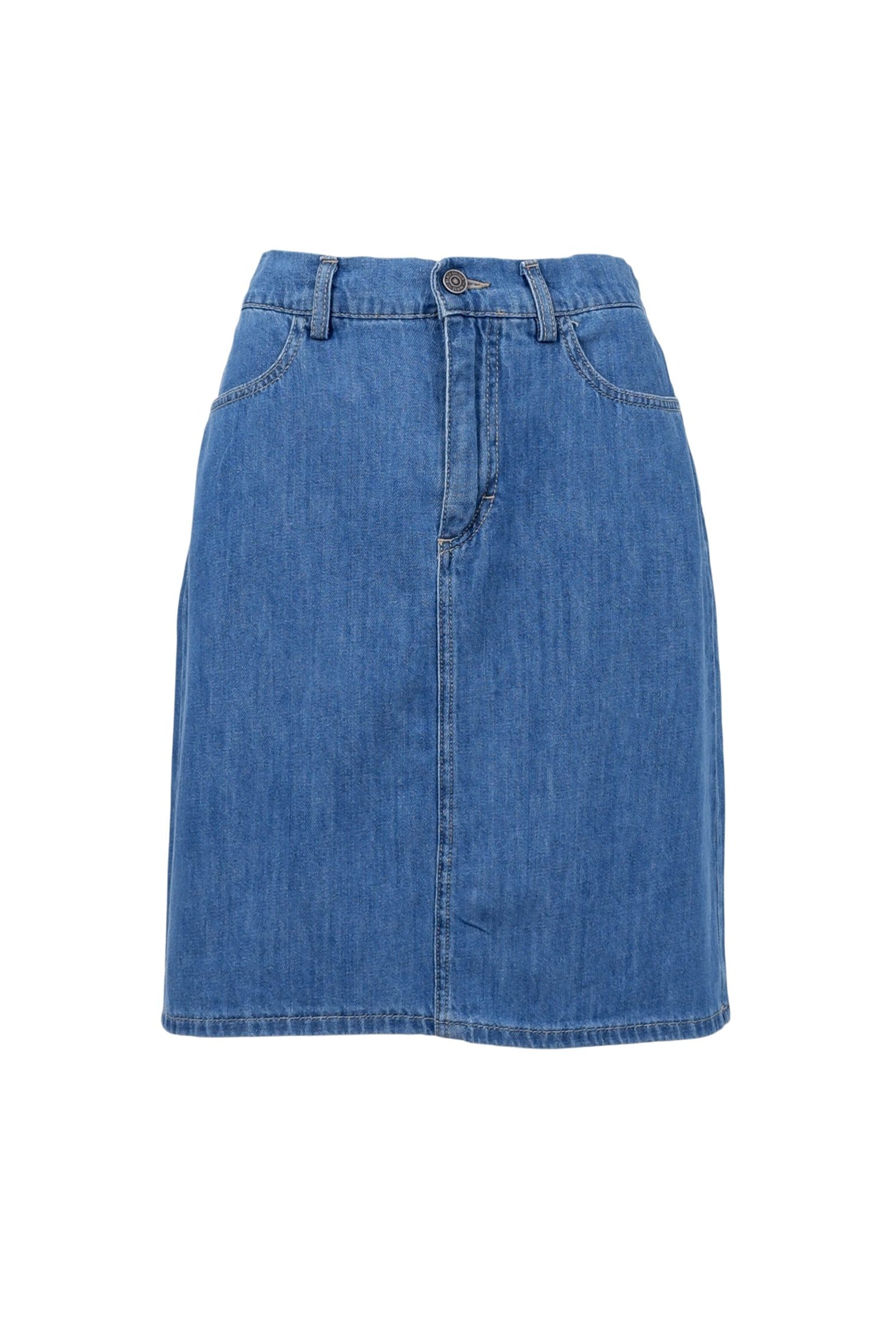 BCNETTIE Jeansrock – Mittelblaue Waschung