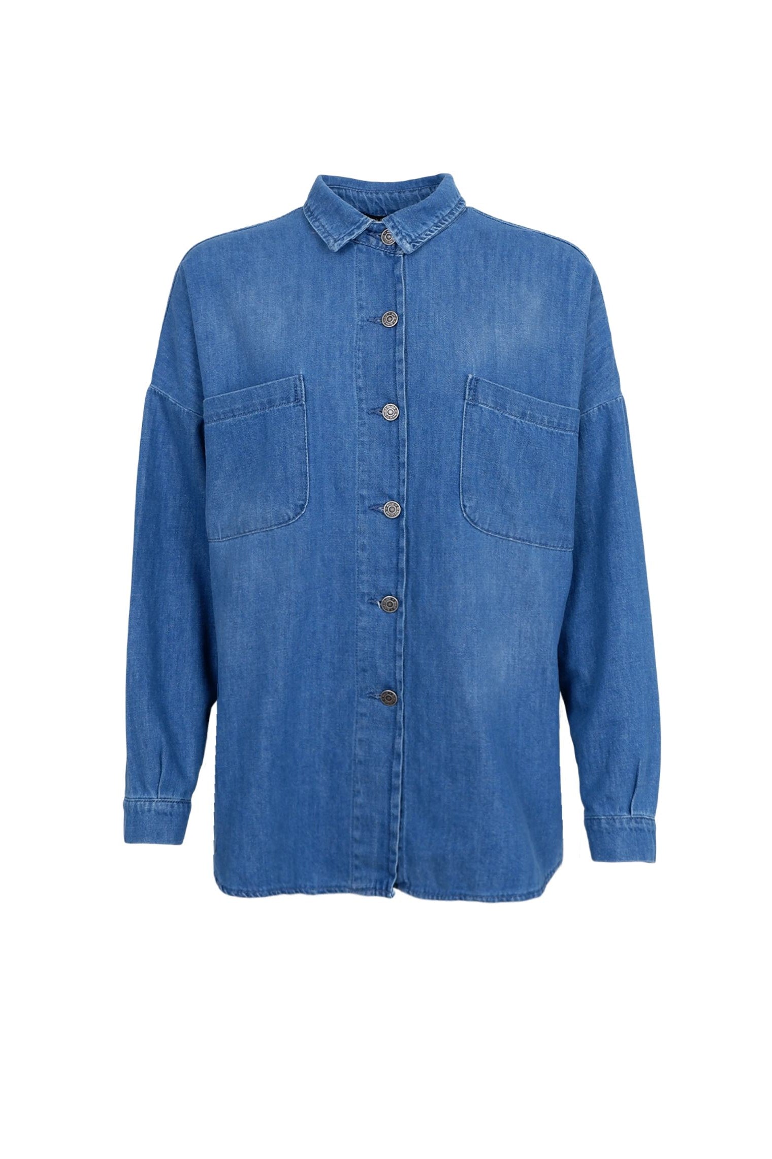 BCNETTIE Jeans-Hemdjacke - Lt. Denim