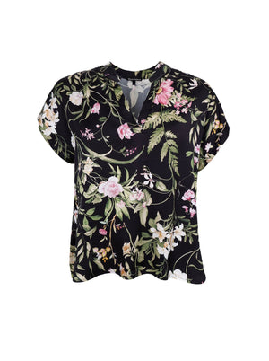 BCZENNIA Bluse - Schwarze Blume