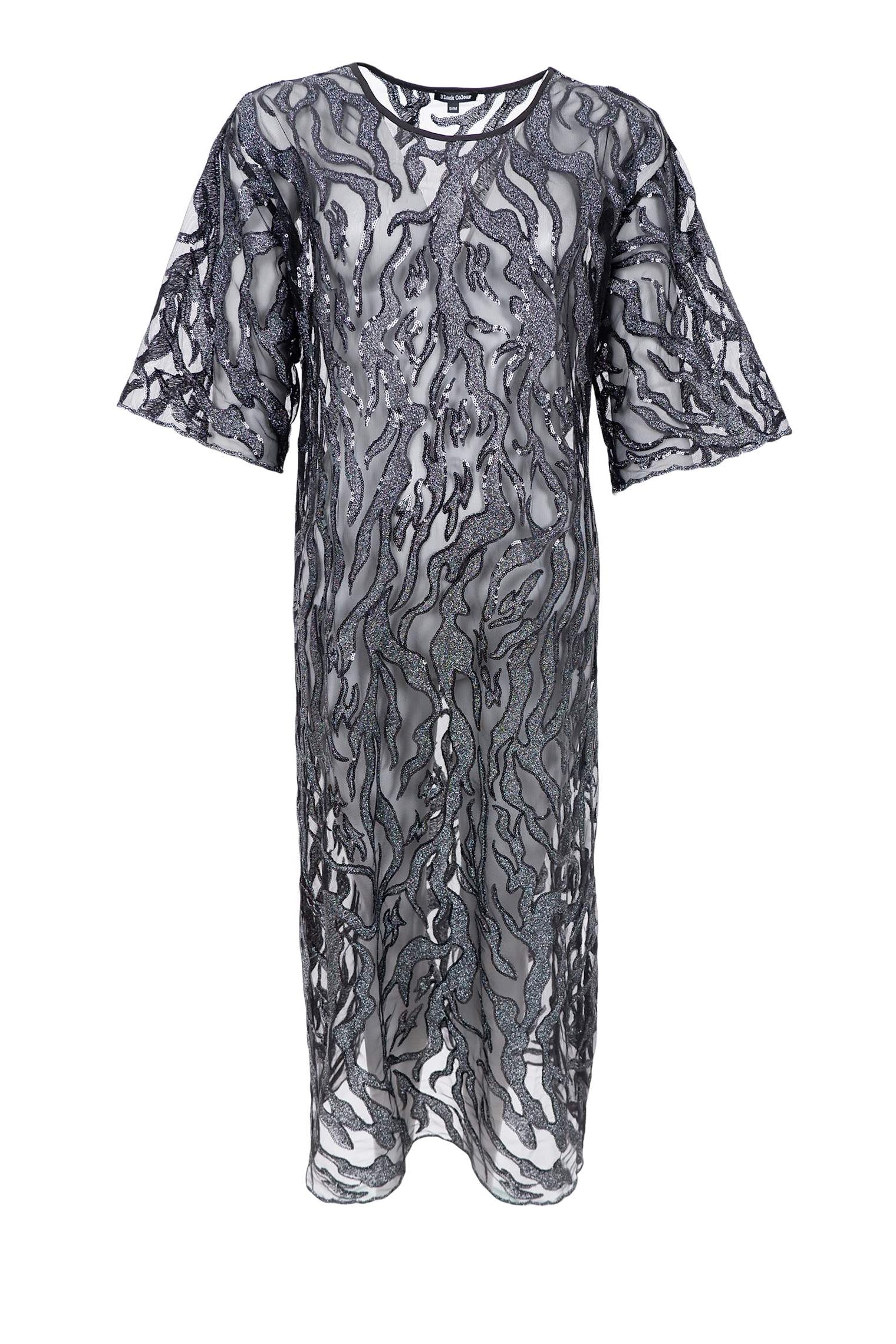 BCMAGGIE Kleid - Schwarz Silber