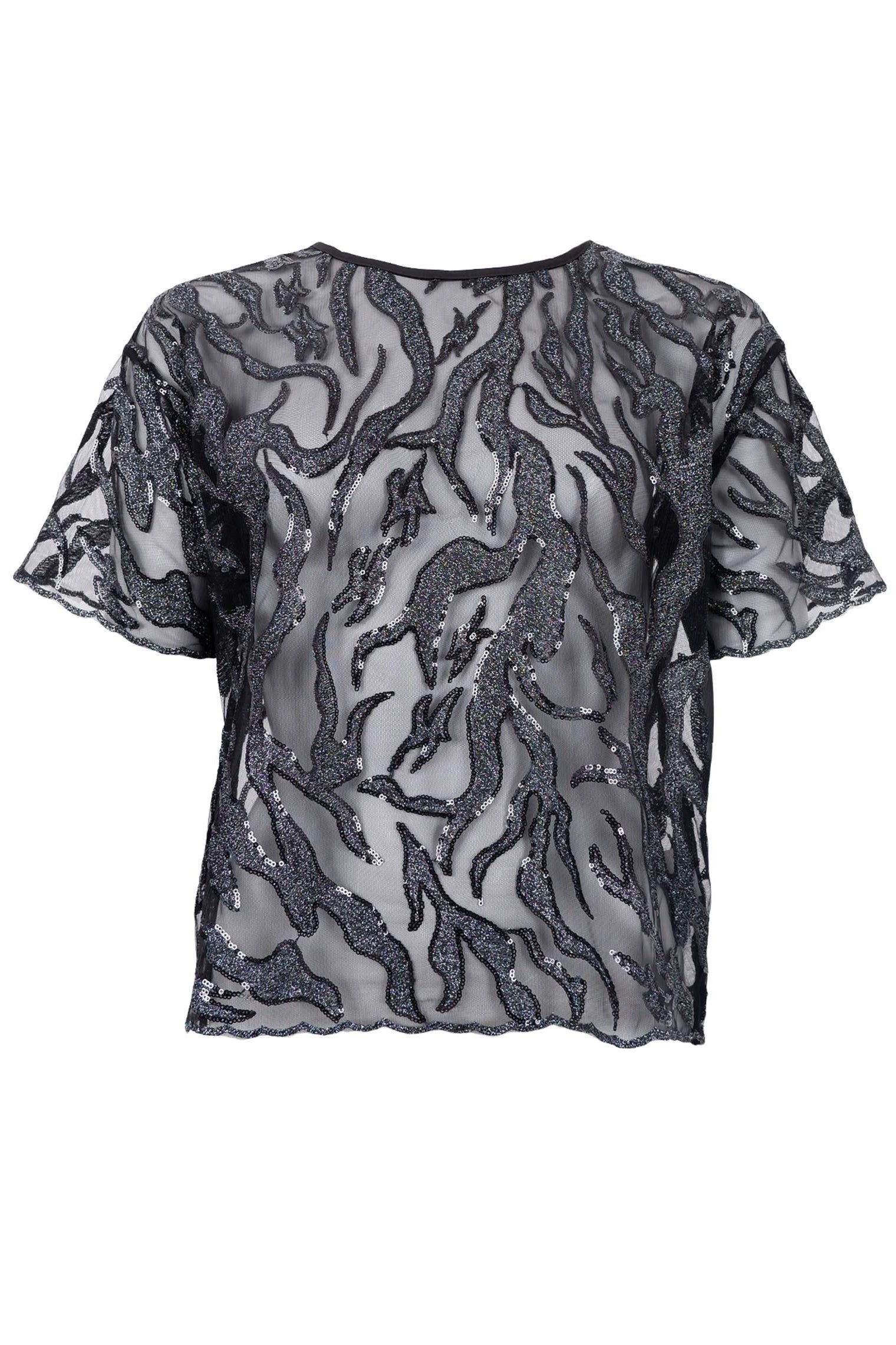 BCMAGGIE Bluse - Schwarz Silber