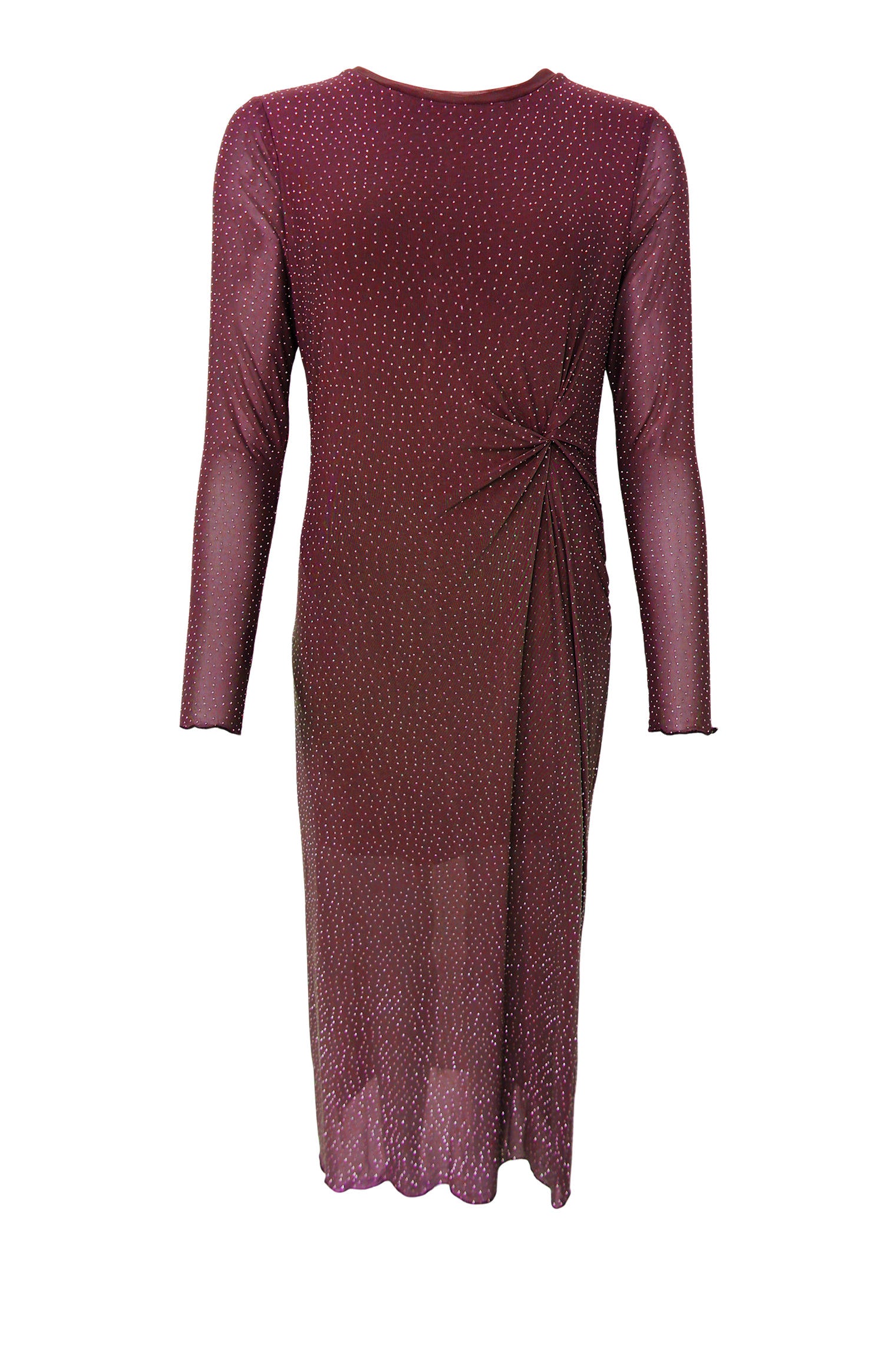 BCALEXIS Kleid mit Steinen - Pflaume