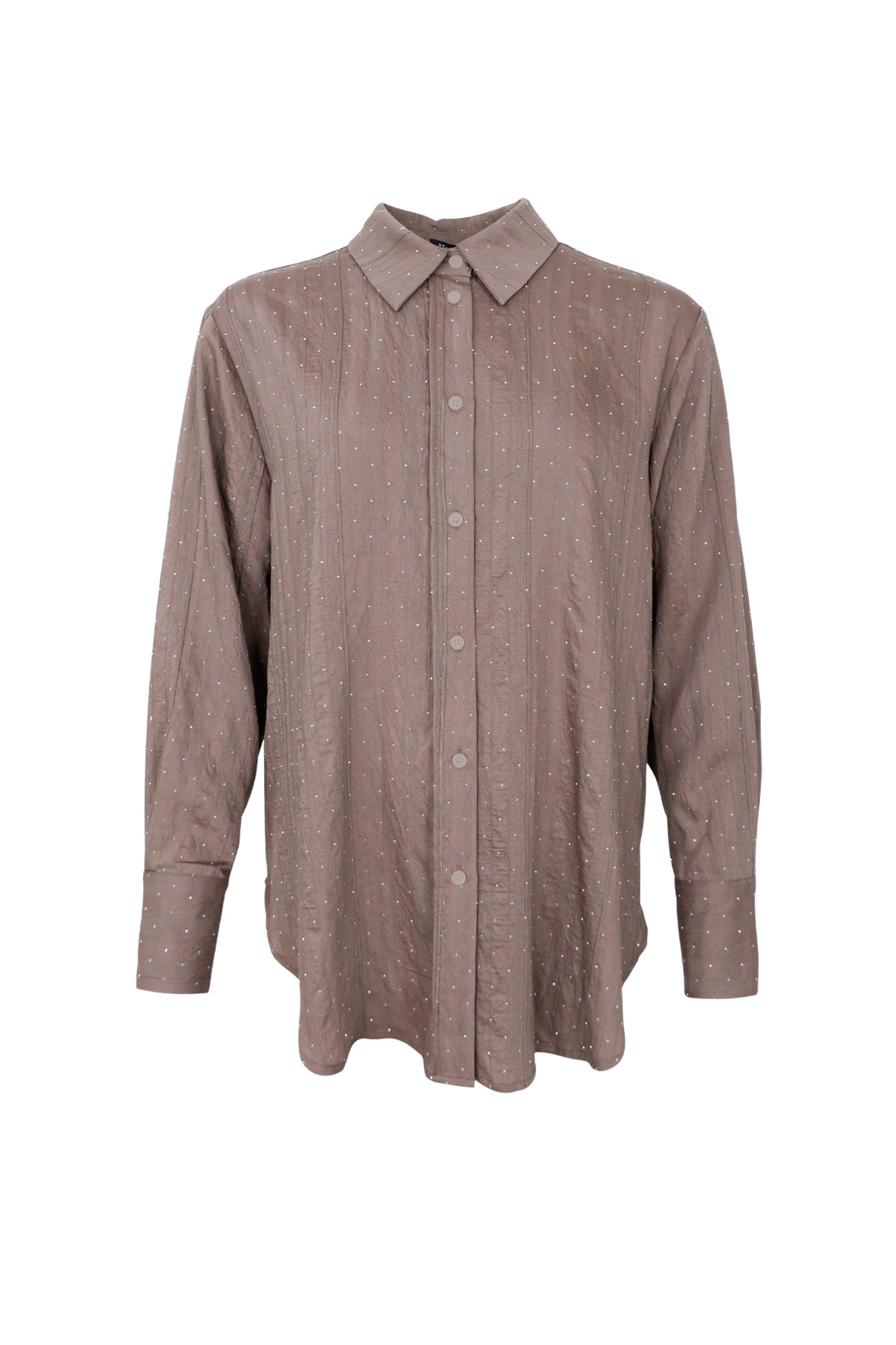 BCELLE Strass-Shirt - Tabak