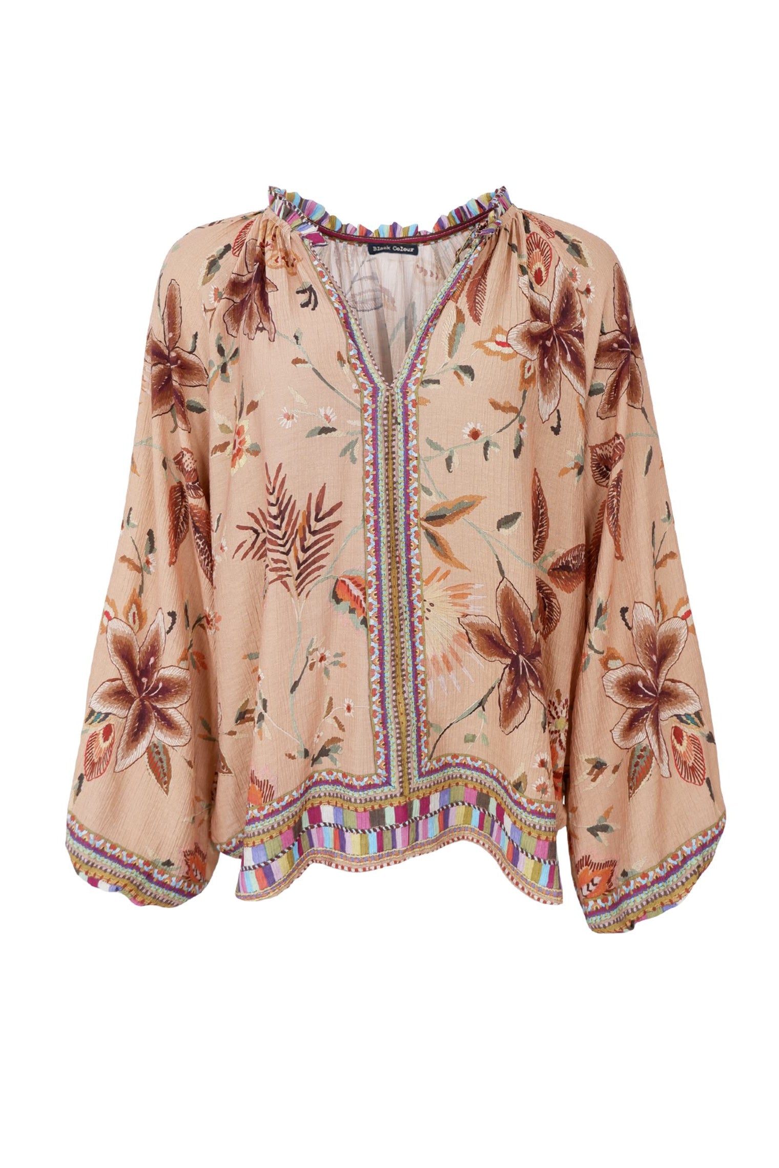 BCART Kreppbluse - Lt. Nougat