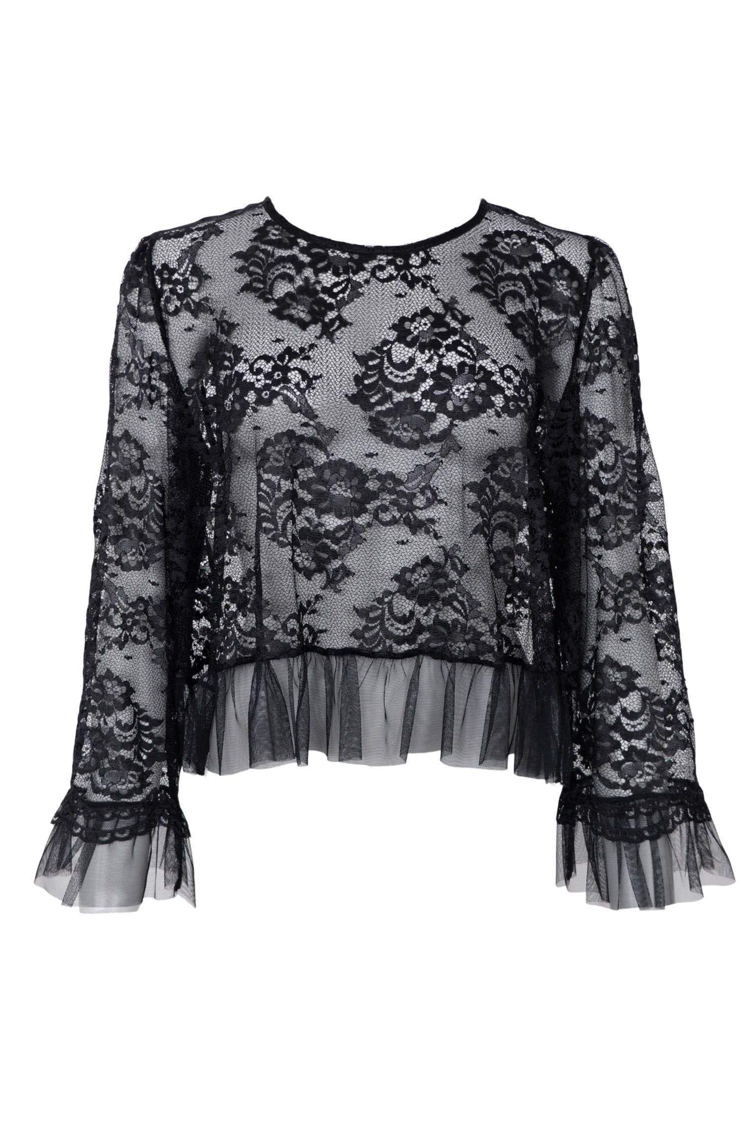 BCISABEL Spitzenbluse - Schwarz