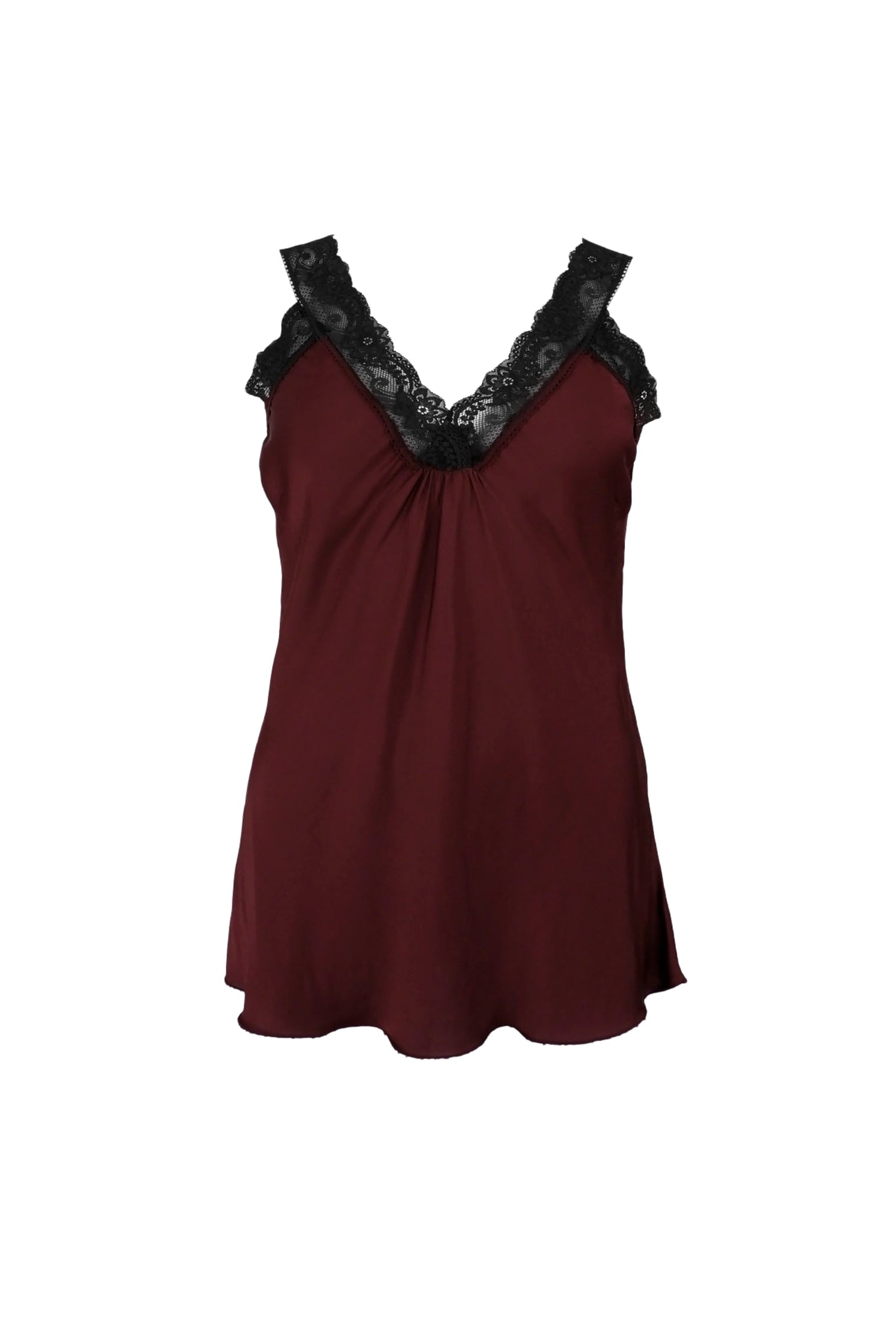 BCBEA schwarzes Spitzentop - Pflaume